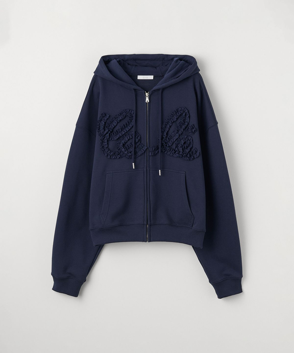 셀리테일즈(CELITAILS) CELI FRILL HOODIE ZIP-UP_NAVY