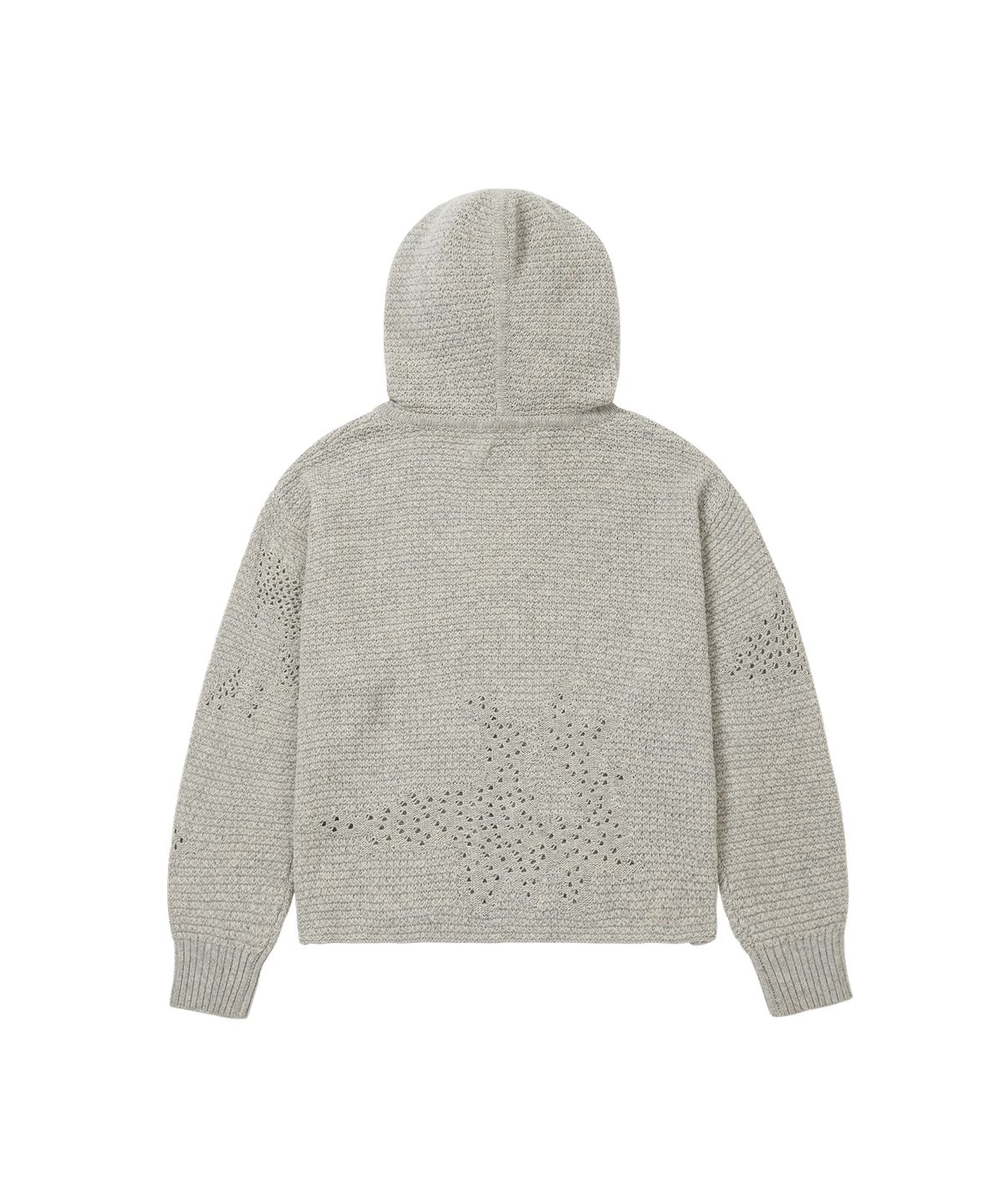 웰빙익스프레스(WELLBEING EXPRESS) Distressed Knit Zipup Hoodie Grey