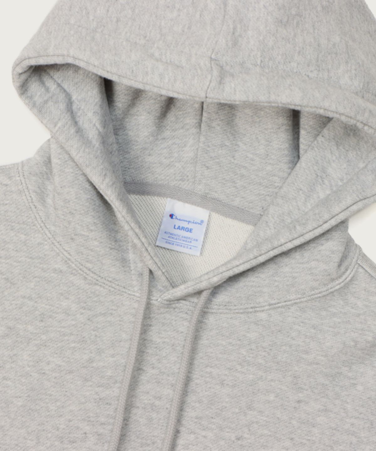 챔피온(CHAMPION) 베이직 C로고 레귤러핏 후드 티셔츠 Oxford Grey