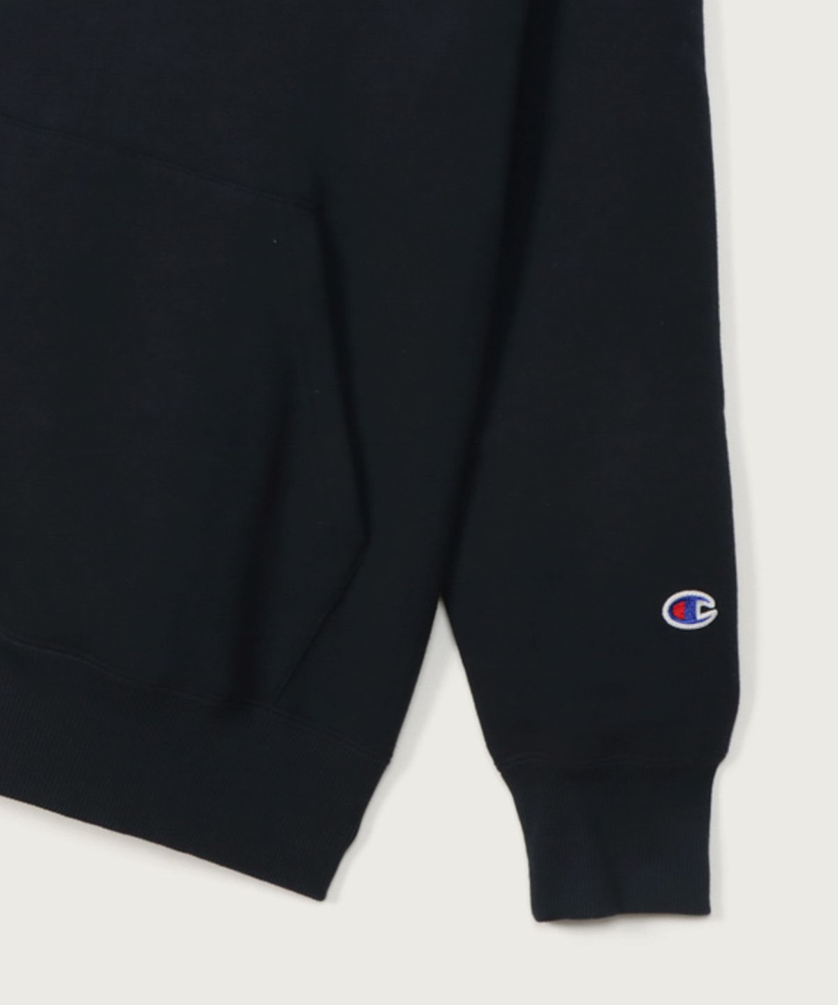 챔피온(CHAMPION) 베이직 C로고 레귤러핏 후드 티셔츠 Navy