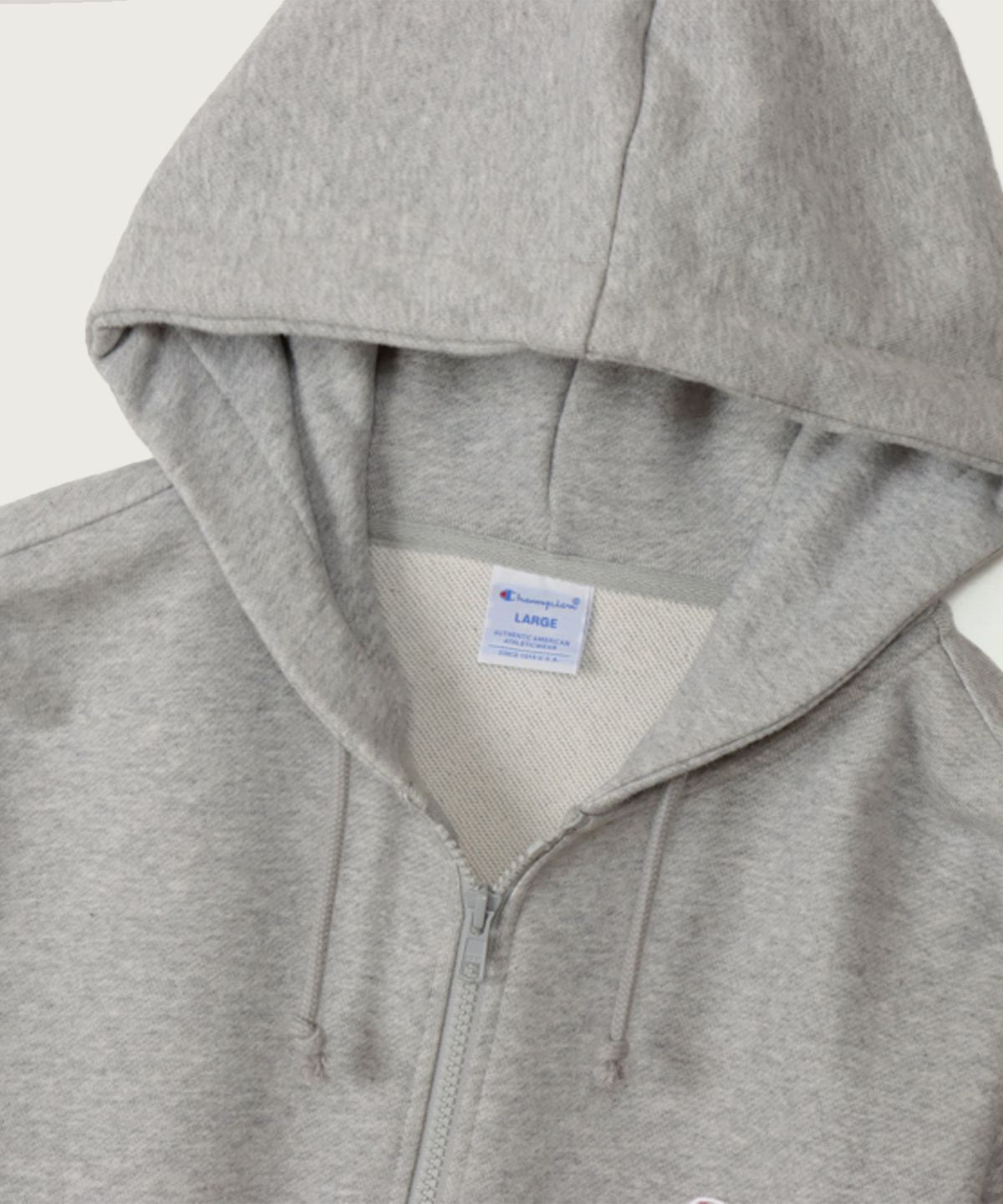 챔피온(CHAMPION) 베이직 C로고 레귤러핏 후드 집업 Oxford Grey