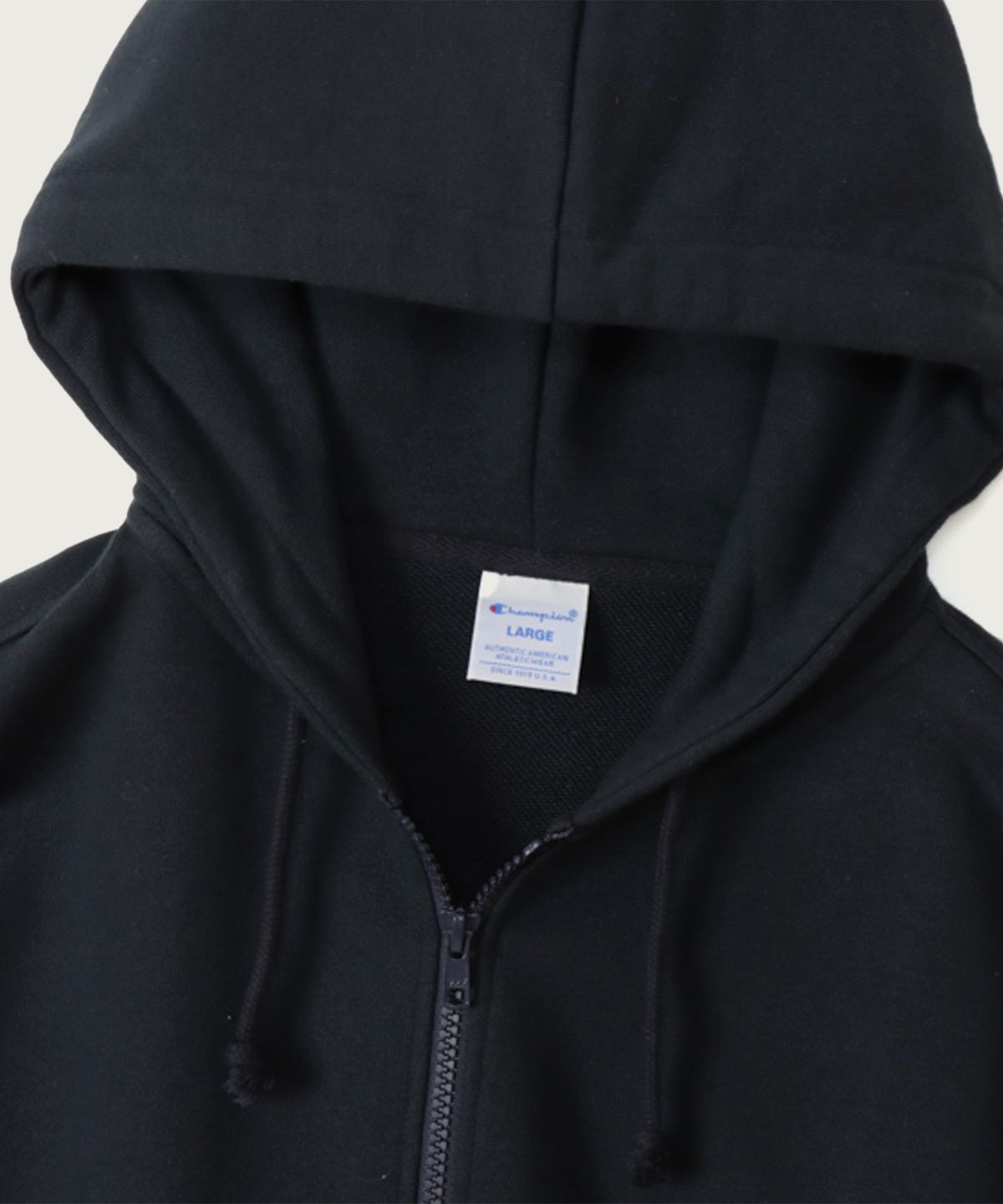 챔피온(CHAMPION) 베이직 C로고 레귤러핏 후드 집업 Navy