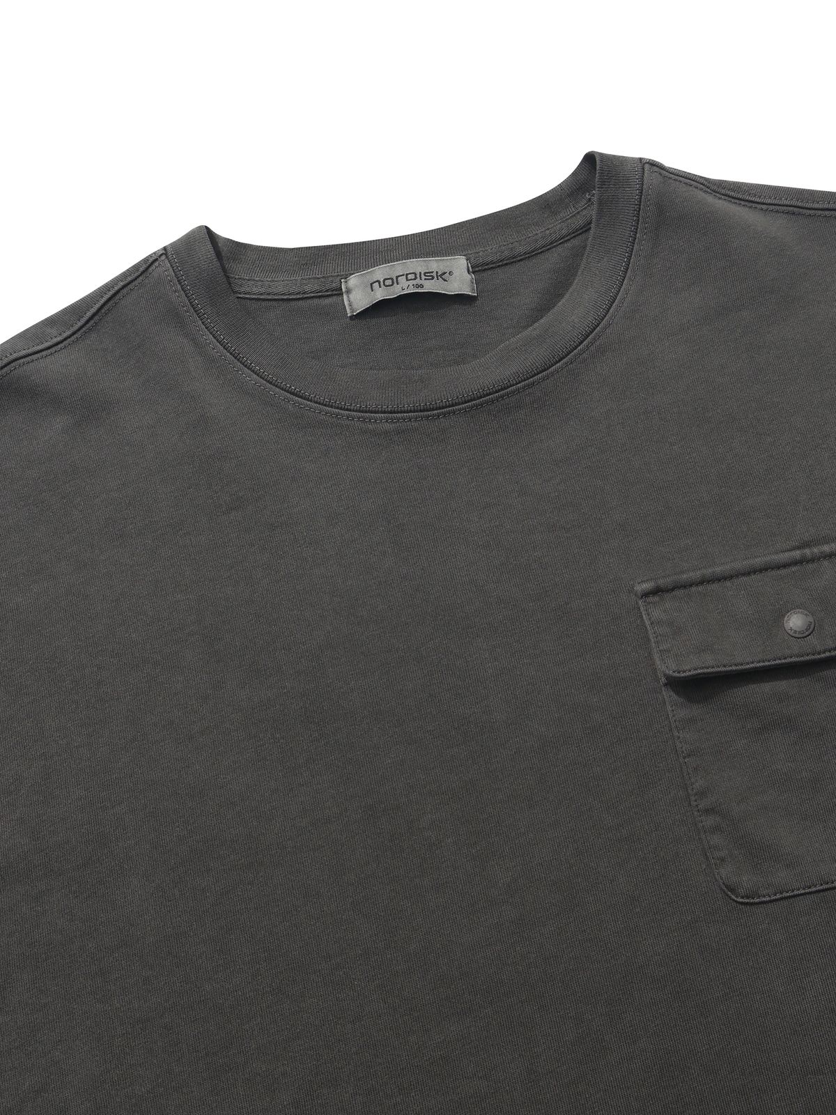 노르디스크(NORDISK) 피그먼트 포켓 긴팔 티셔츠 - M_Cool Grey