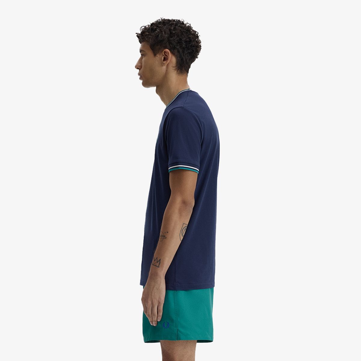 프레드페리(FRED PERRY) [Sharp] 트윈 팁 티셔츠 - 테니스블루/스노우화이트/딥민트 AFPM2611588-86A