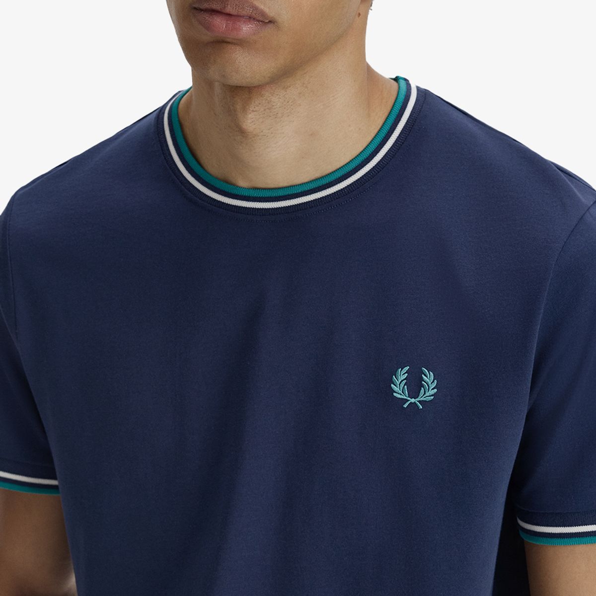 프레드페리(FRED PERRY) [Sharp] 트윈 팁 티셔츠 - 테니스블루/스노우화이트/딥민트 AFPM2611588-86A