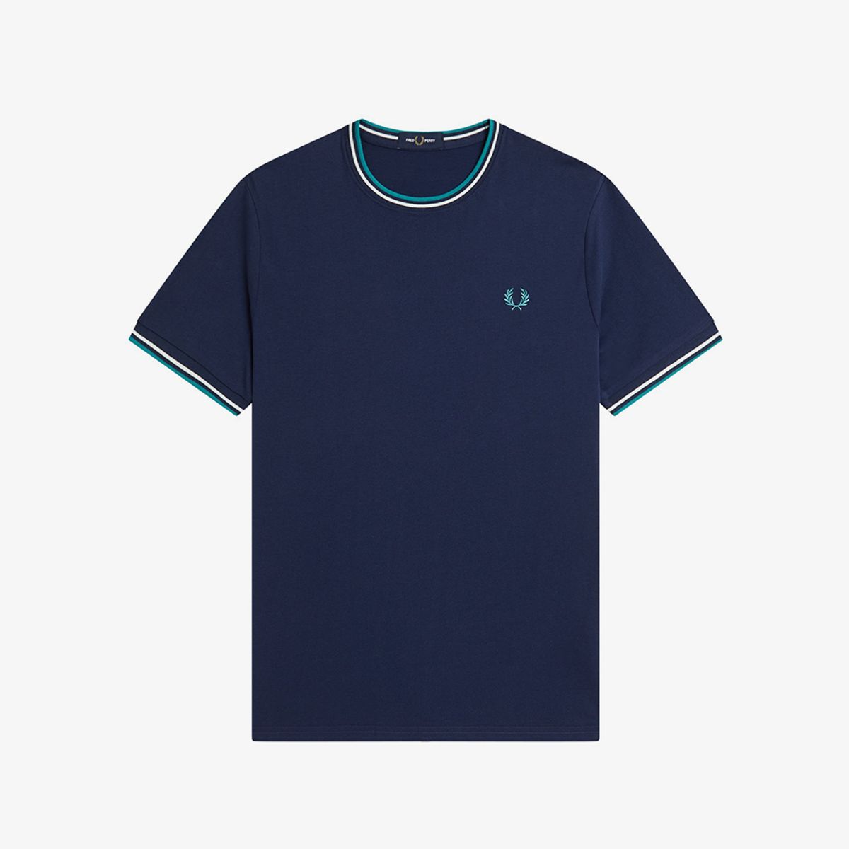 프레드페리(FRED PERRY) [Sharp] 트윈 팁 티셔츠 - 테니스블루/스노우화이트/딥민트 AFPM2611588-86A