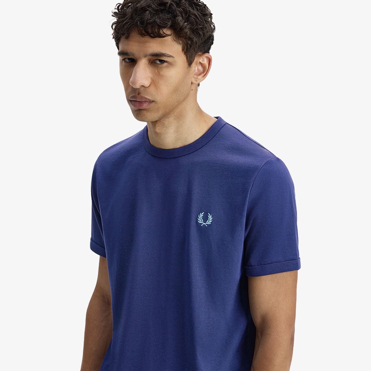프레드페리(FRED PERRY) [Sport] 링어 티셔츠 - 테니스 블루 AFPM2613519-31B