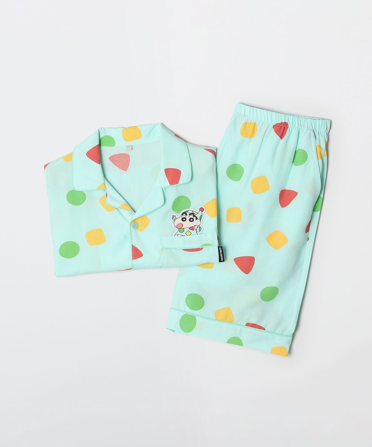 스파오(SPAO) [짱구] 꿀잠 자는 짱구 반팔 파자마(MINT)_SPPPG25U02