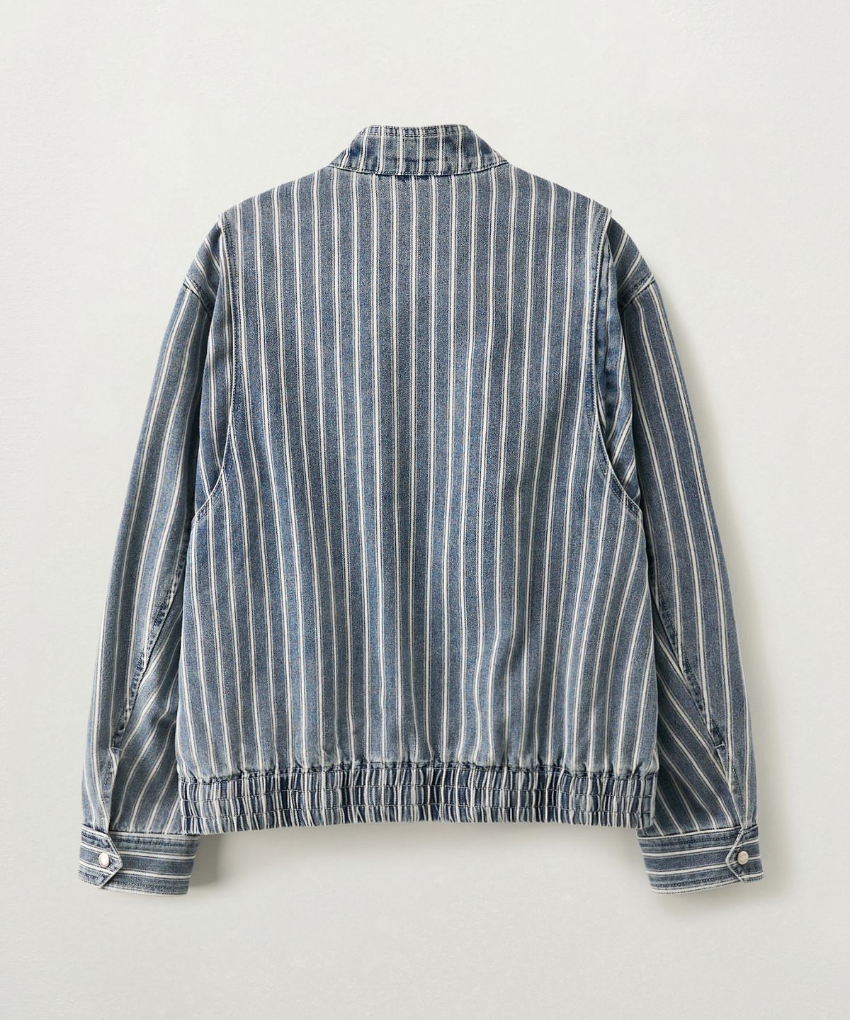 세터(SATUR) 스트라이프 데님 헤링턴 자켓 블루