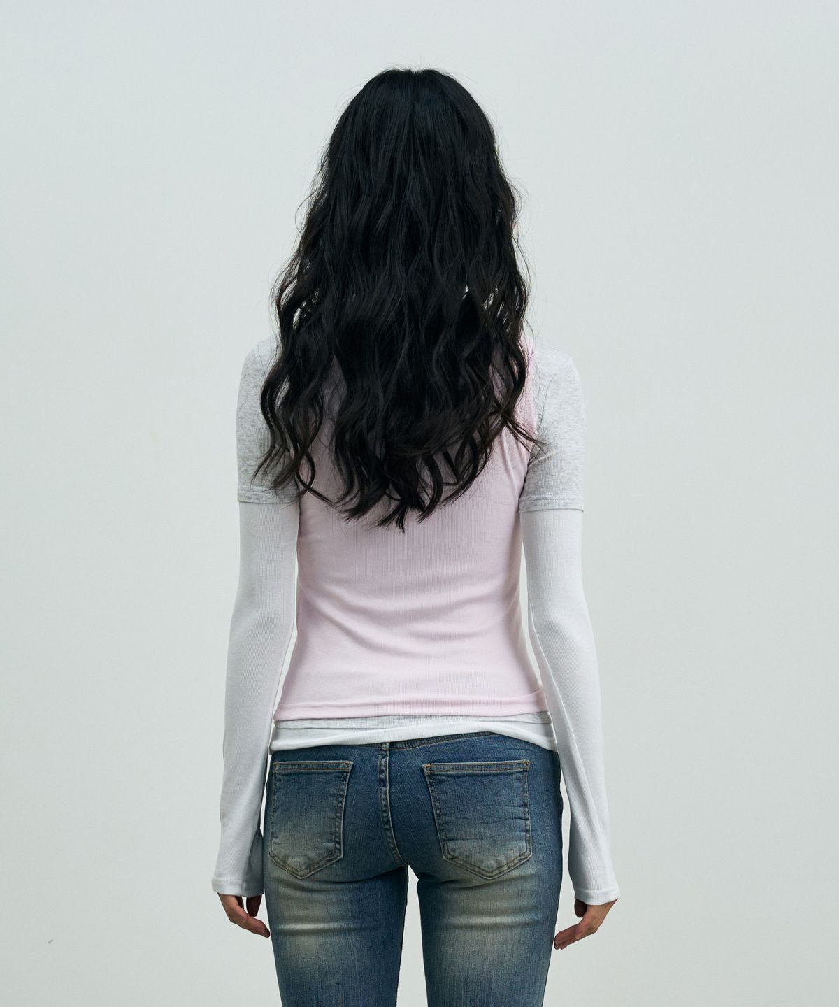 아리킴(ARIKIM) COMET LAYERED SLEEVE TOP / PINK