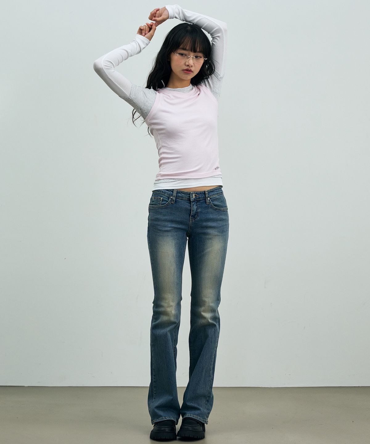 아리킴(ARIKIM) COMET LAYERED SLEEVE TOP / PINK