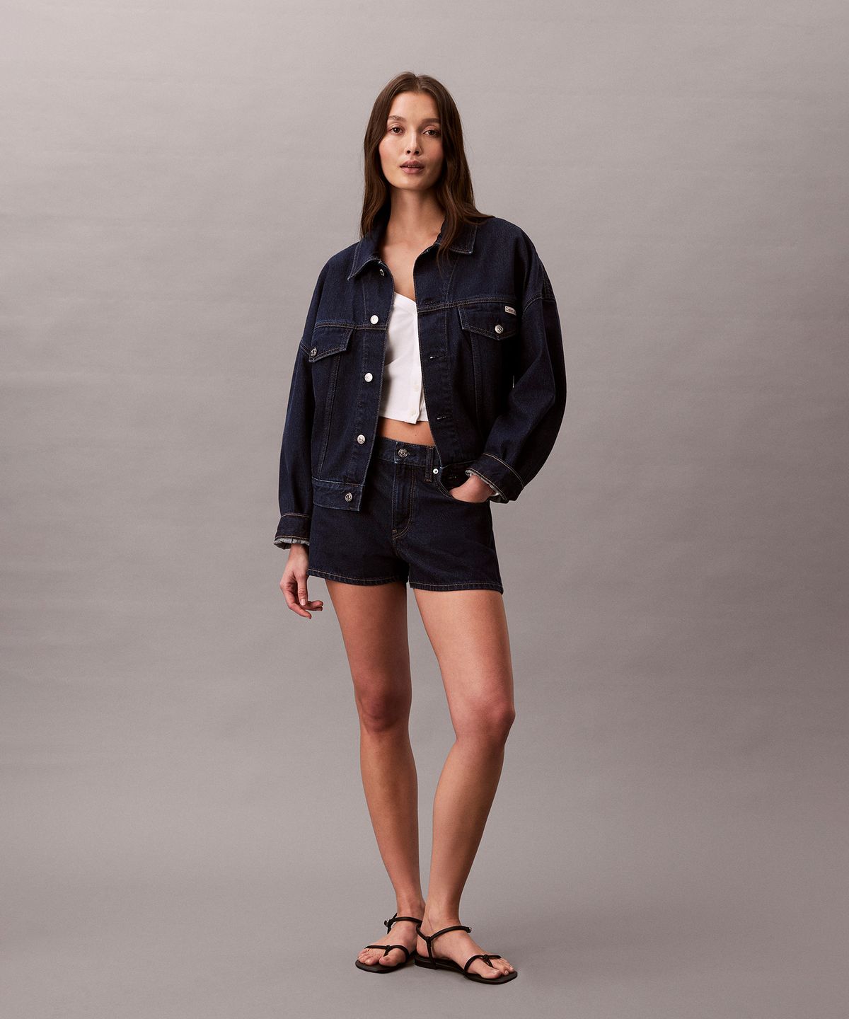 캘빈클라인 진(CALVIN KLEIN JEANS) 여성 릴렉스드 트러커 47F780G GWI