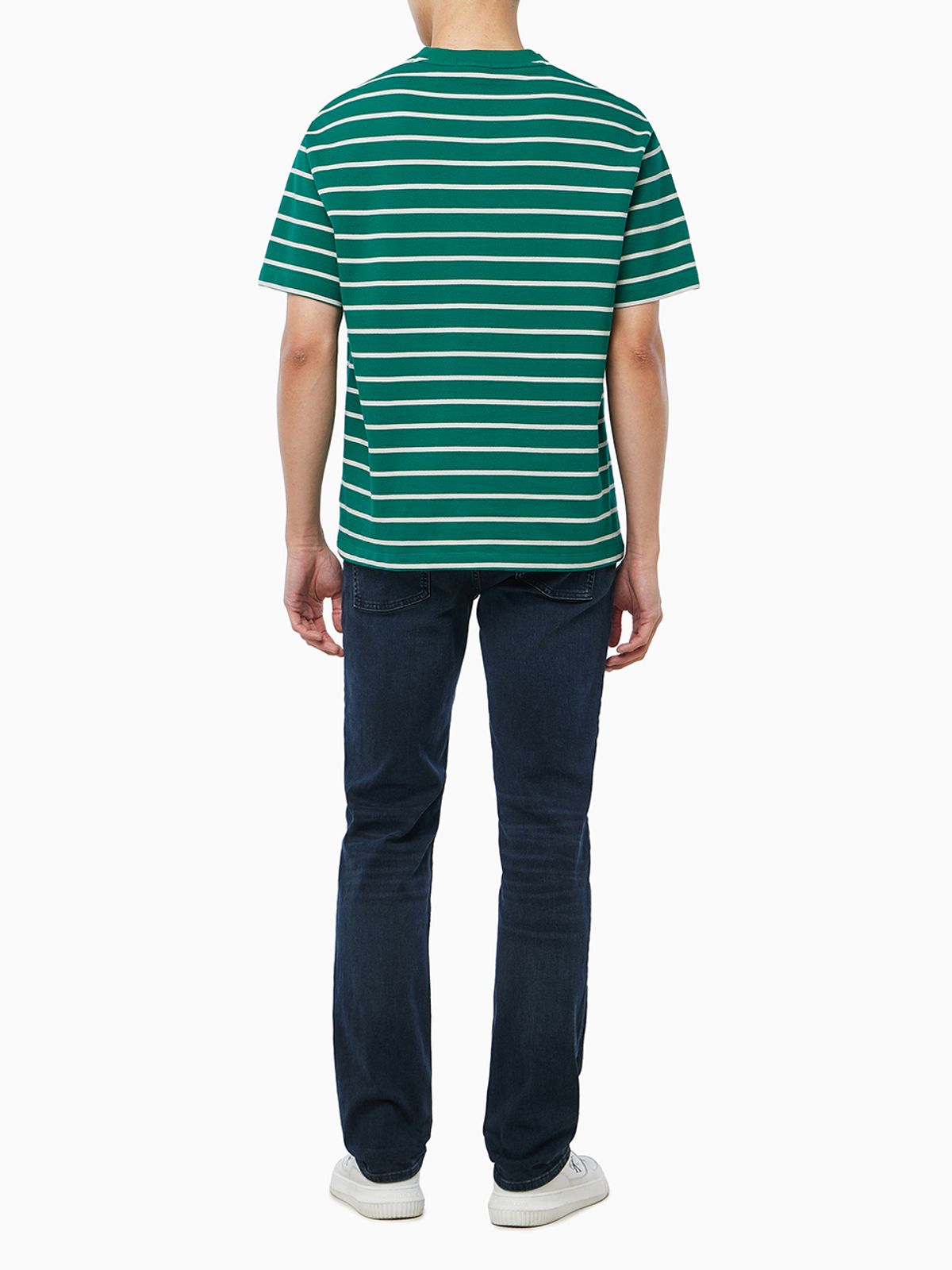캘빈클라인 진(CALVIN KLEIN JEANS) 스트라이프 피케 캘빈 NYC 반팔 티셔츠 4RF204G L4G