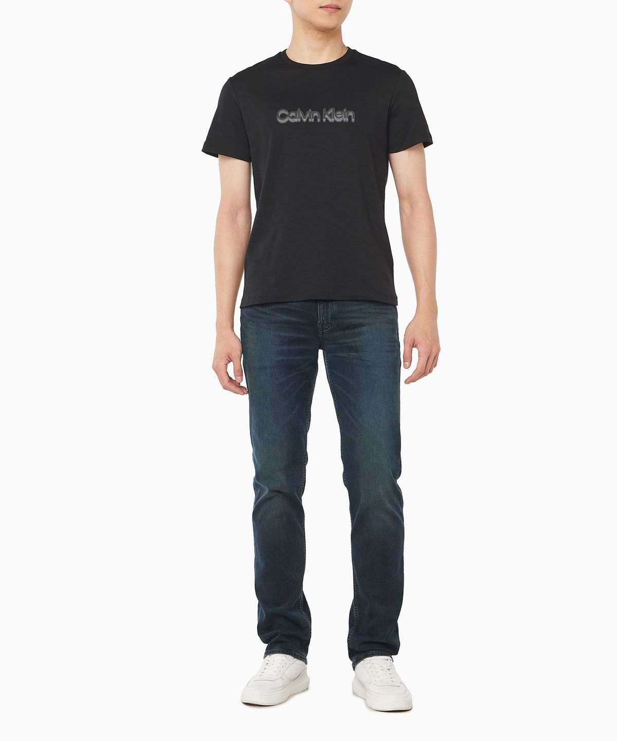캘빈클라인 진(CALVIN KLEIN JEANS) 슬림핏 캘빈클라인 로고 반팔 티셔츠 4RF286G UB1