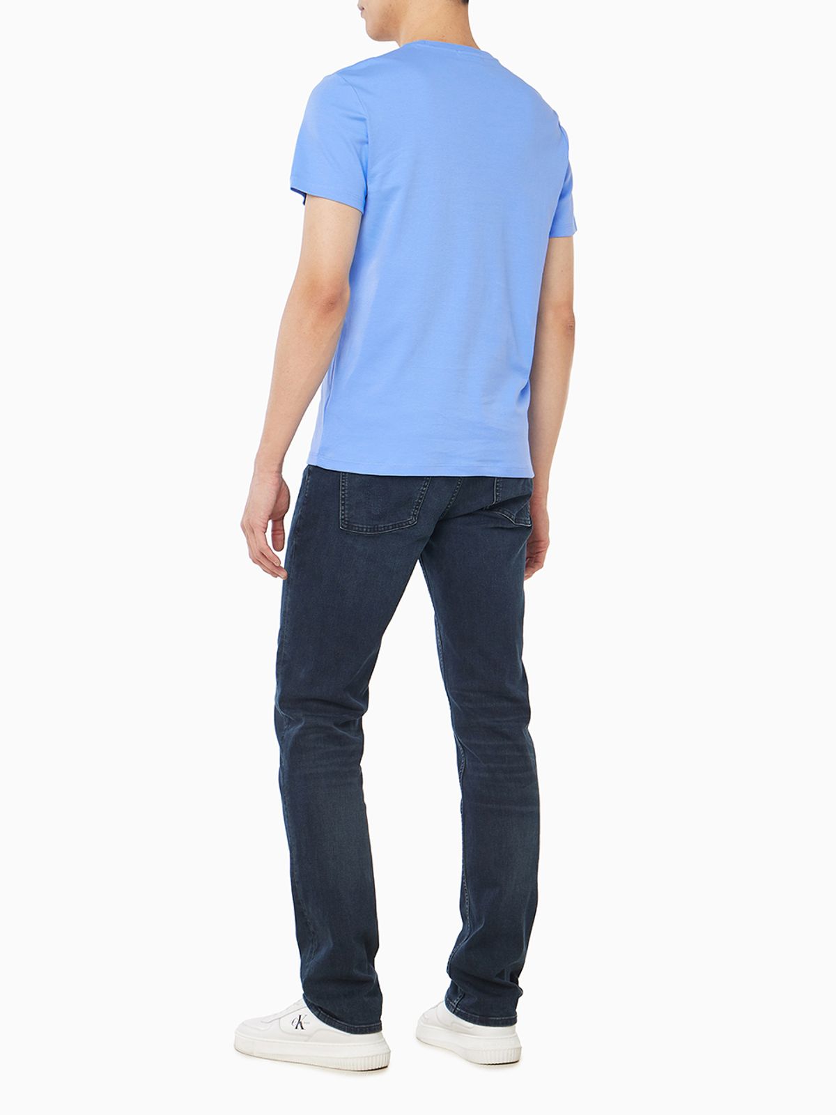 캘빈클라인 진(CALVIN KLEIN JEANS) 슬림핏 캘빈클라인 로고 반팔 티셔츠 4RF286G C32