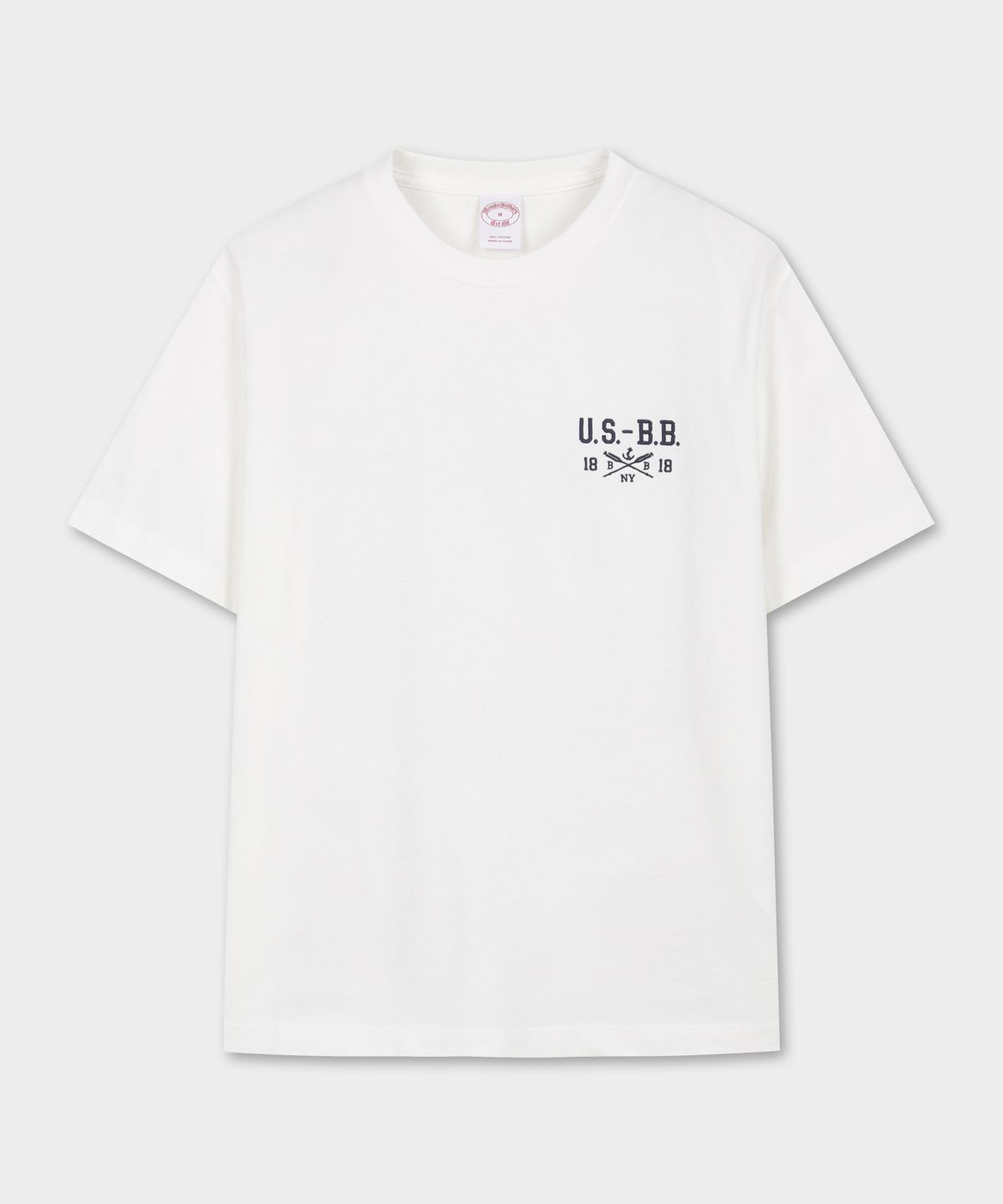 브룩스 브라더스(BROOKS BROTHERS) [Heritage] USBB 그래픽 반팔티셔츠 (화이트) (BBNPMHG251)