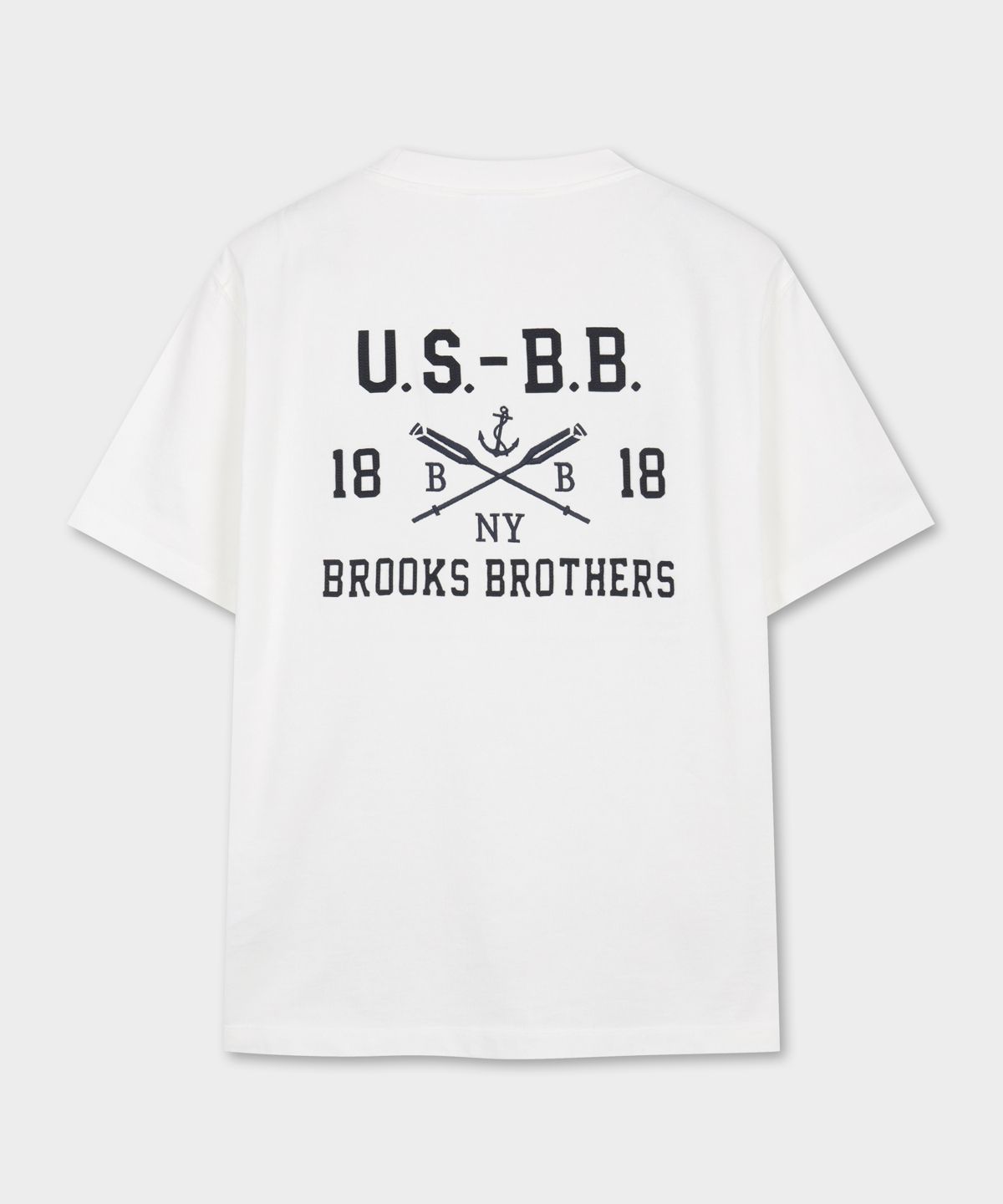 브룩스 브라더스(BROOKS BROTHERS) [Heritage] USBB 그래픽 반팔티셔츠 (화이트) (BBNPMHG251)