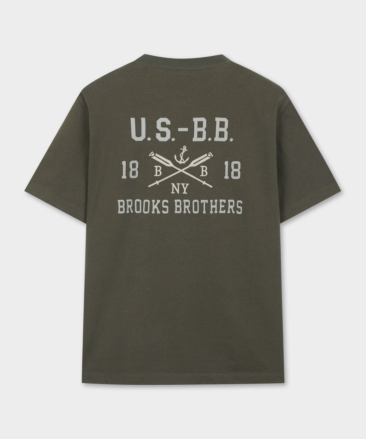 브룩스 브라더스(BROOKS BROTHERS) [Heritage] USBB 그래픽 반팔티셔츠 (카키) (BBNPMHG251)