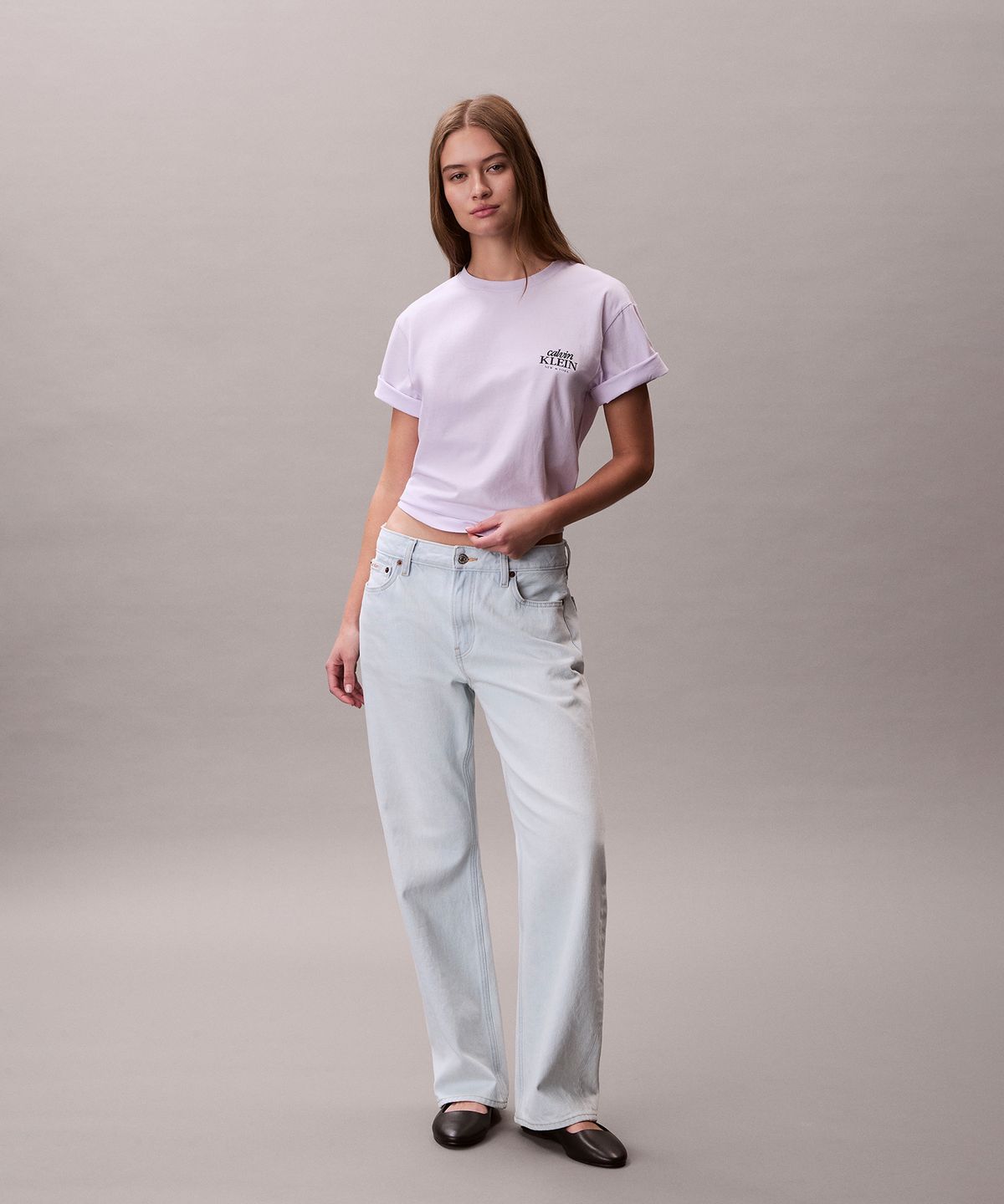 캘빈클라인 진(CALVIN KLEIN JEANS) 여성 박시 그래픽 반팔 티셔츠 47F801G 3OQ