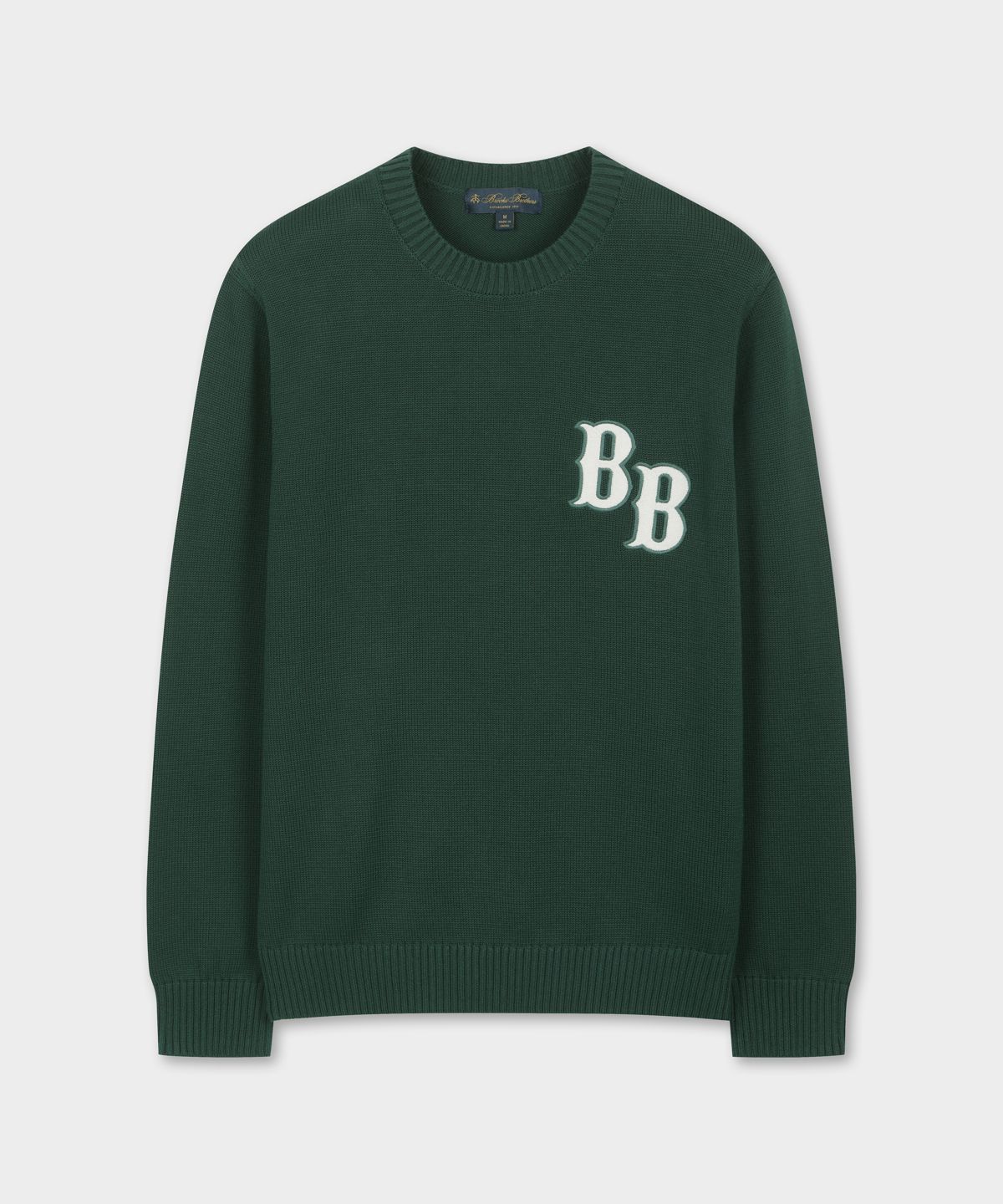 브룩스 브라더스(BROOKS BROTHERS) [Heritage] 레터링 풀오버 스웨터 (그린) (BBWRMHG151)
