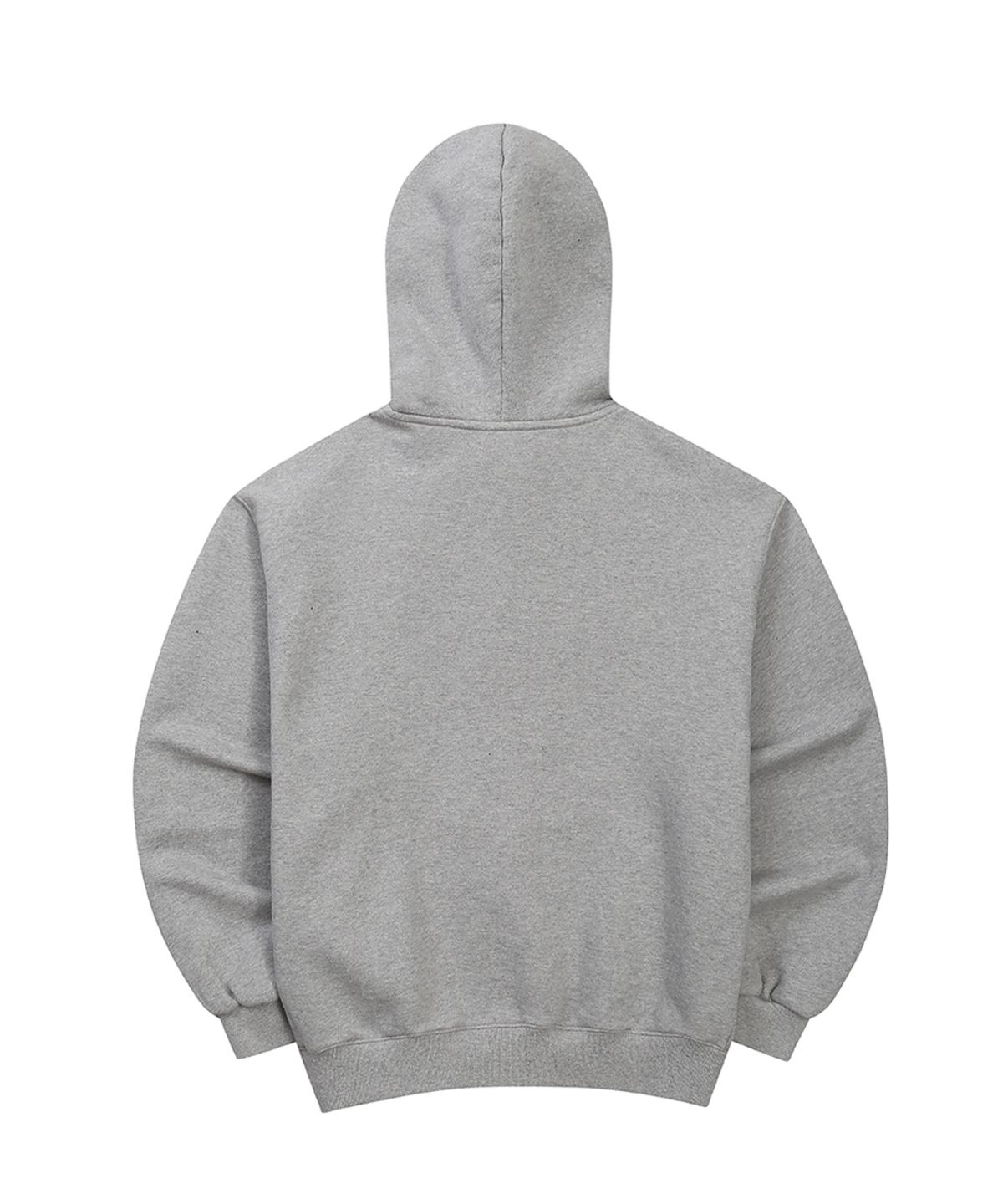 이이이알알알(EEERRR) Weekend warrior waffle applique hoodie zip-up (Melange)