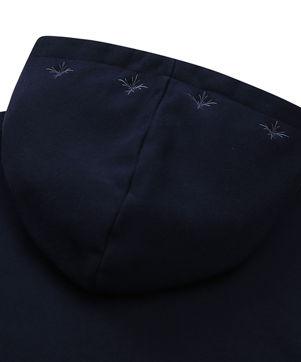 이이이알알알(EEERRR) Weekend warrior waffle applique hoodie zip-up (Navy)