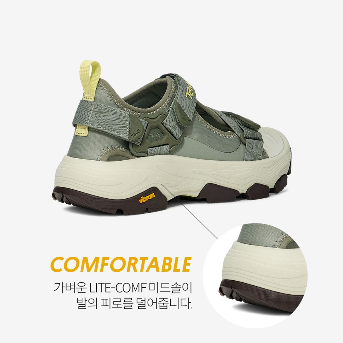 테바(TEVA) 비브람솔 여성 그랜드뷰 맥스 샌들 (SGS) STVF2616230-SGS
