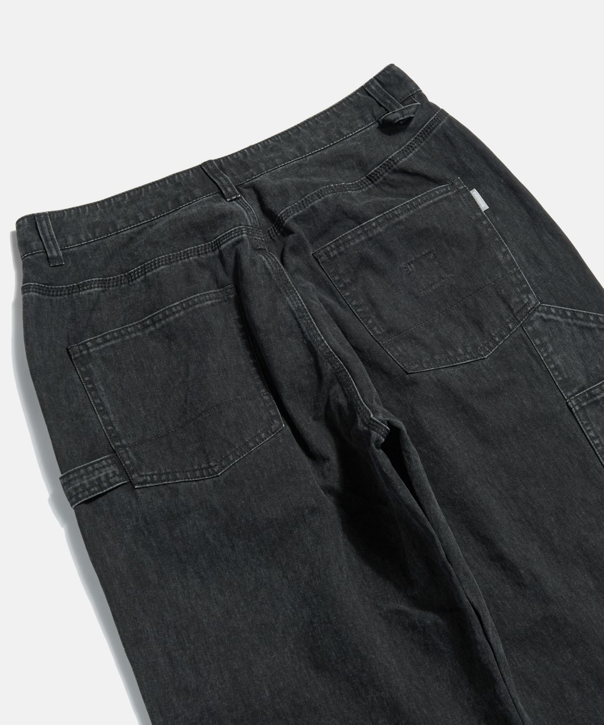 에스피오나지(ESPIONAGE) Vintage Cotton Painter Pants Washed Black