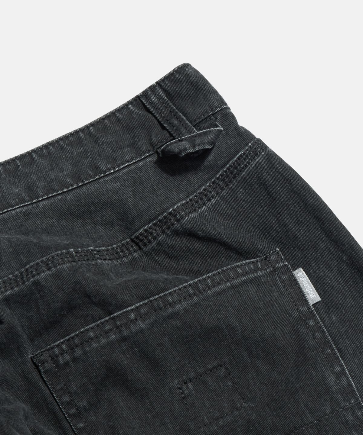 에스피오나지(ESPIONAGE) Vintage Cotton Painter Pants Washed Black