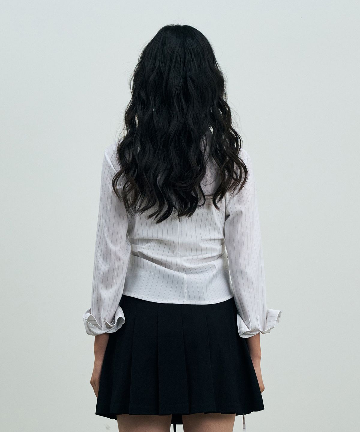 아리킴(ARIKIM) EVE STRIPE WRAP SHIRT / WHITE