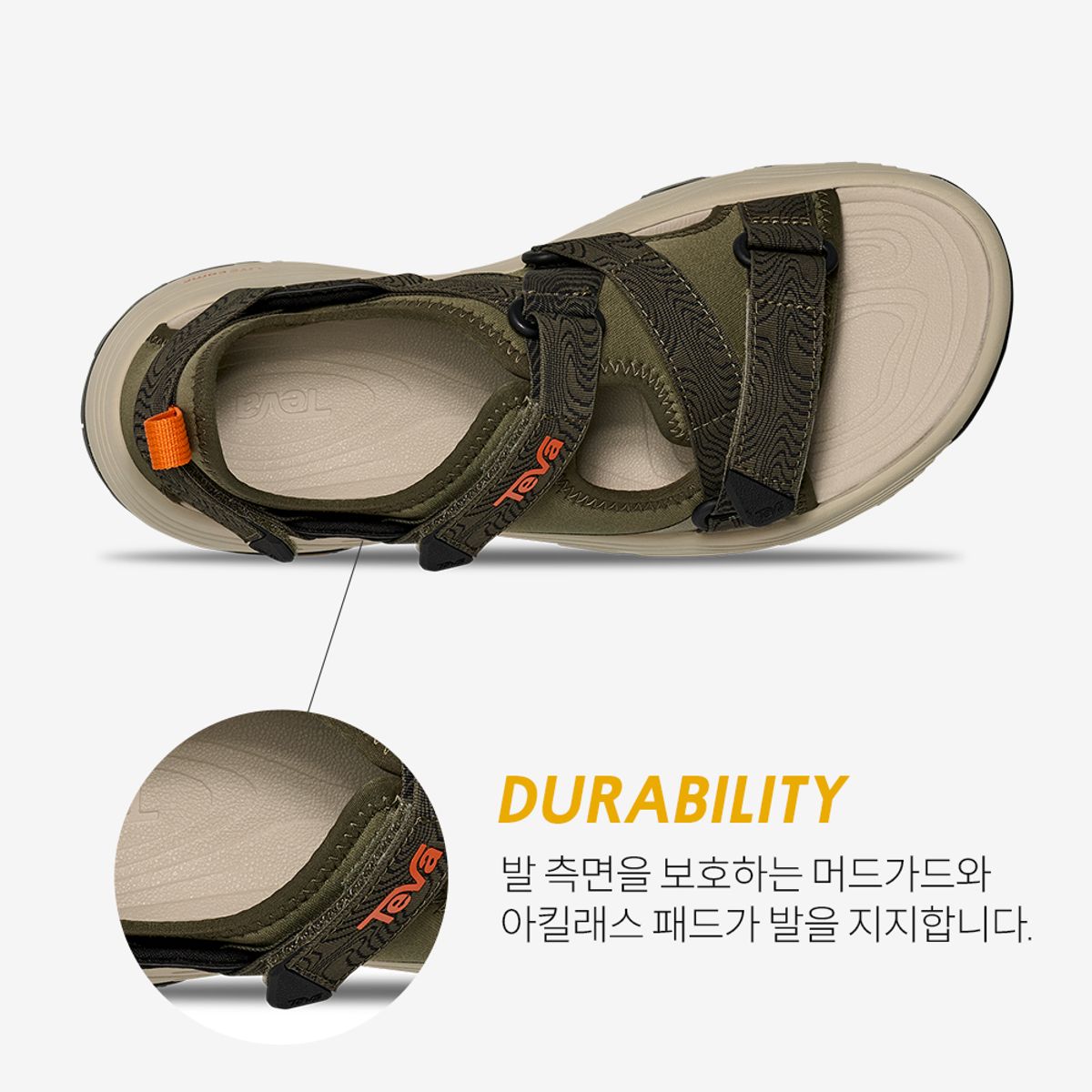 테바(TEVA) 비브람솔 남성 그랜드뷰 맥스 샌들 (OLV) STVM2614770-OLV