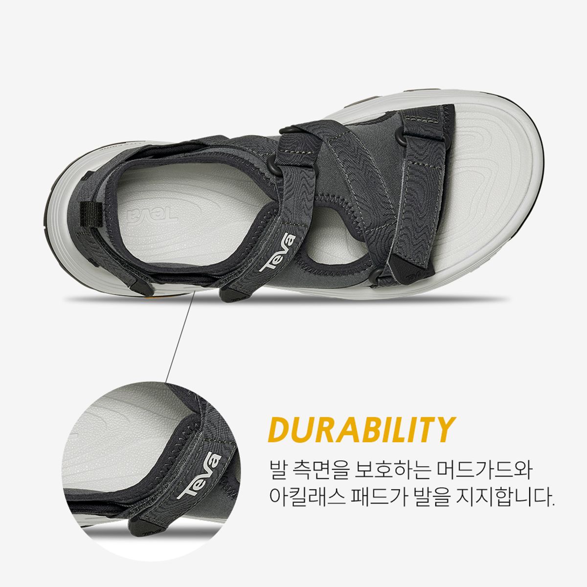 테바(TEVA) 비브람솔 남성 그랜드뷰 맥스 샌들 (DKS) STVM2614770-DKS