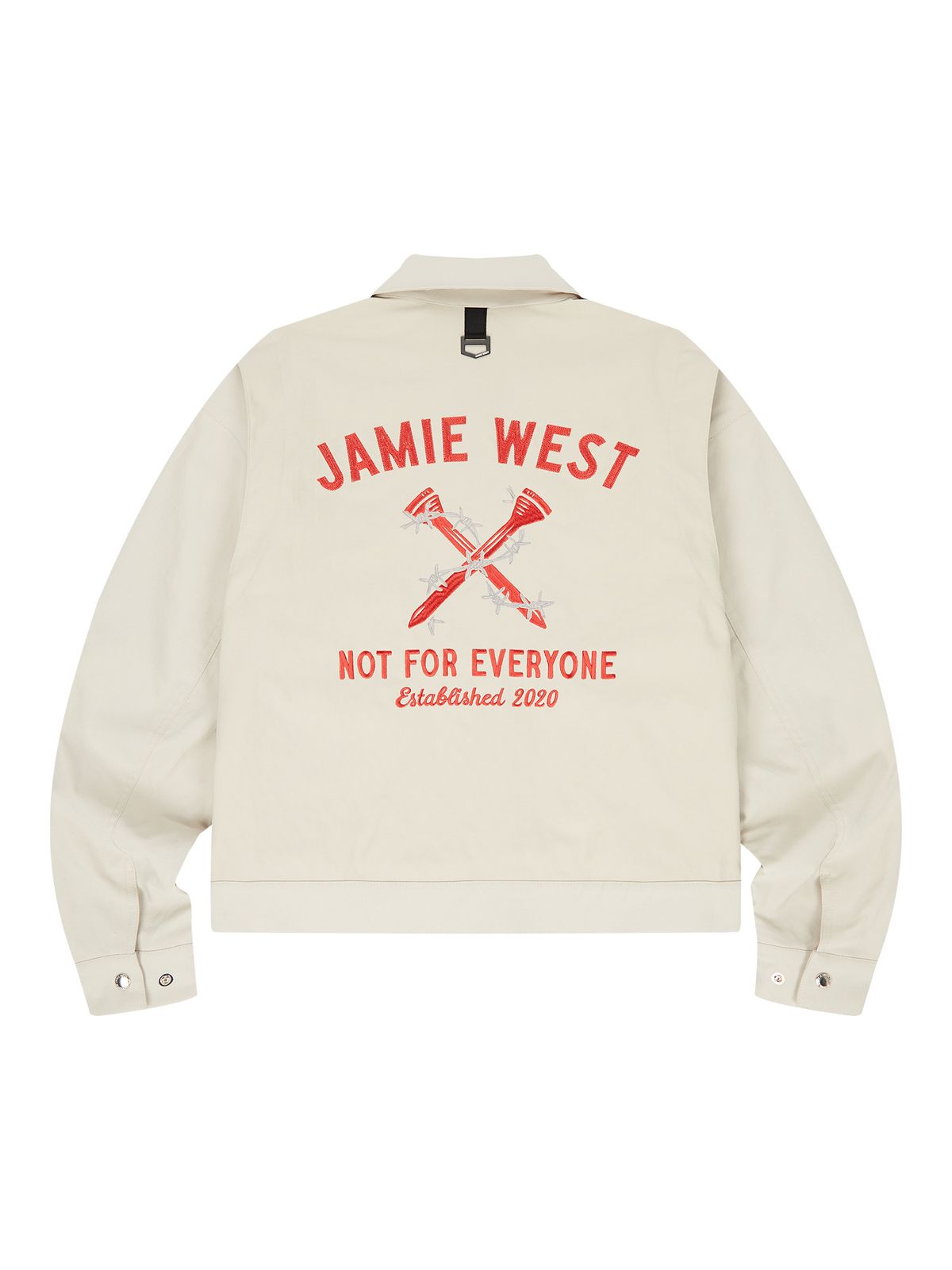 제이미웨스트(JAMIE WEST) 메탈 카라포인트 워크자켓 (베이지)