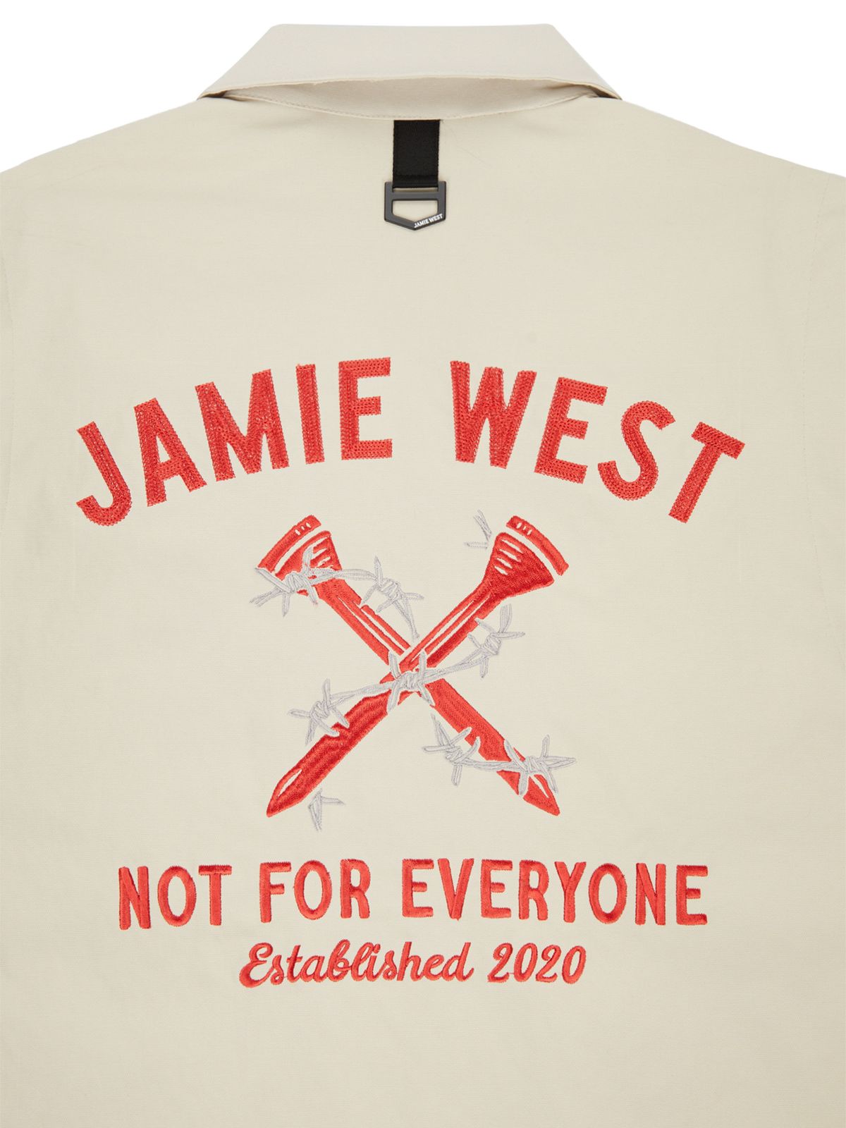 제이미웨스트(JAMIE WEST) 메탈 카라포인트 워크자켓 (베이지)
