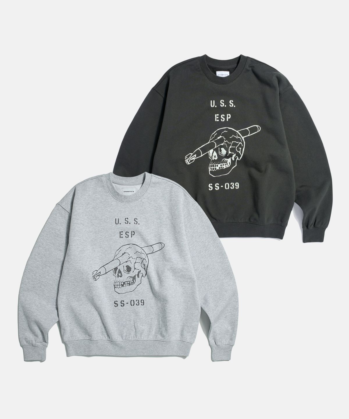 에스피오나지(ESPIONAGE) U.S.S. Heavyweight Sweatshirt Grey