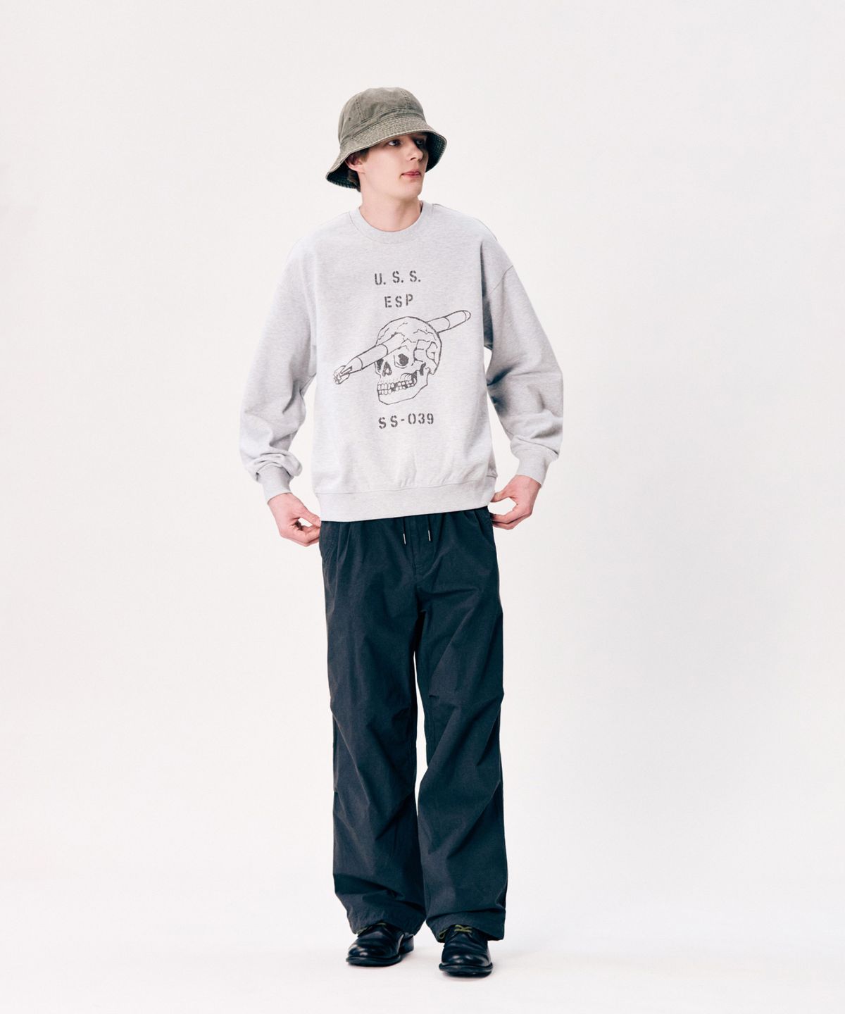 에스피오나지(ESPIONAGE) U.S.S. Heavyweight Sweatshirt Grey