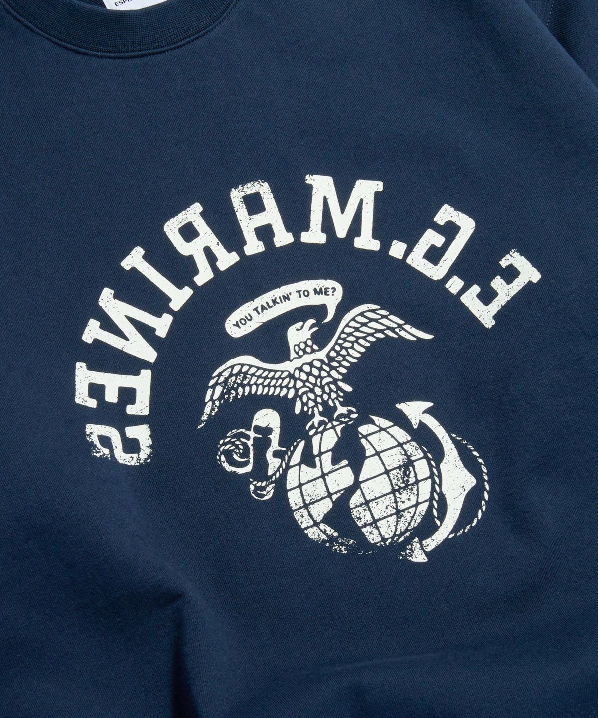 에스피오나지(ESPIONAGE) Travis Marines Heavyweight Sweatshirt Navy