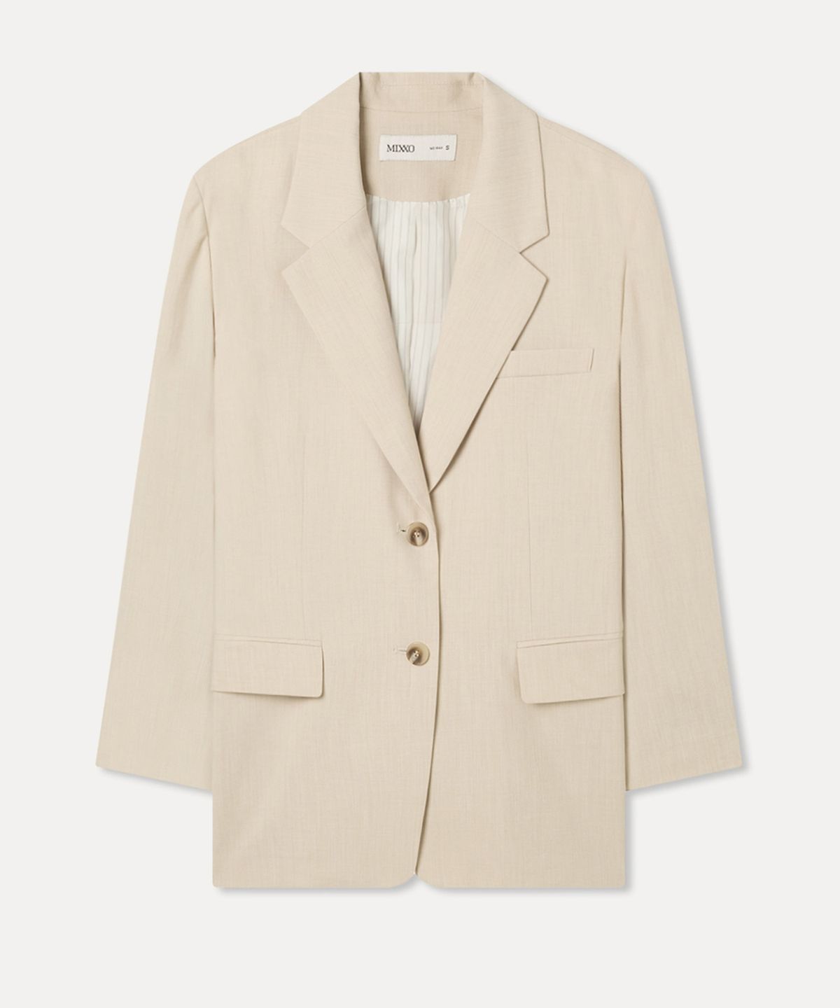 미쏘(MIXXO) 소매 배색 테일러드 자켓_MIWJKG411B
