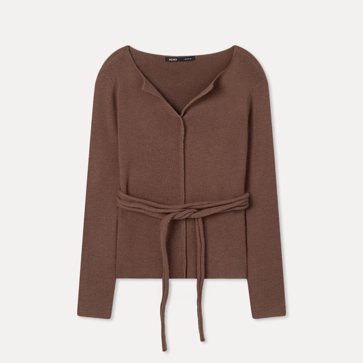 미쏘(MIXXO) 오픈카라 골지 스트랩 풀오버_MIWKAG314T