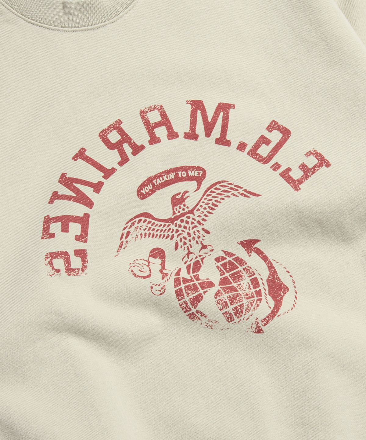 에스피오나지(ESPIONAGE) Travis Marines Heavyweight Sweatshirt Sand