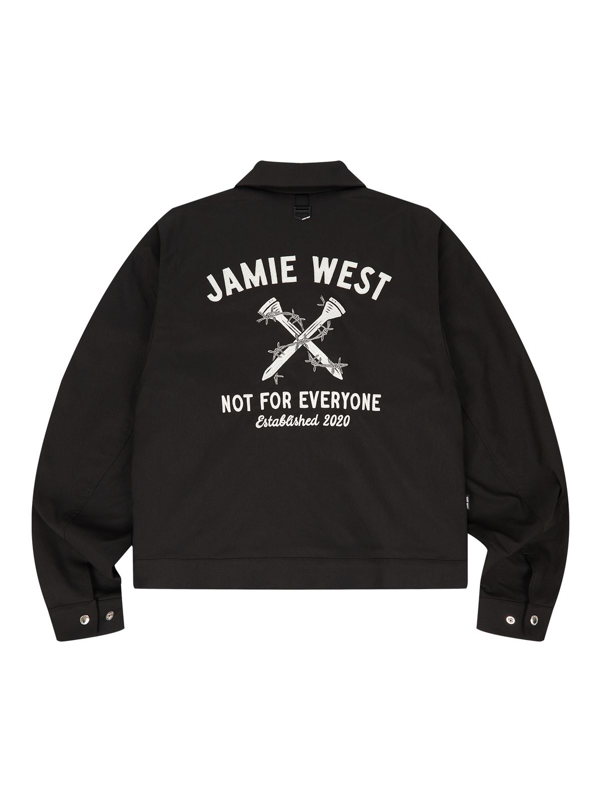 제이미웨스트(JAMIE WEST) 메탈 카라포인트 워크자켓 (블랙)
