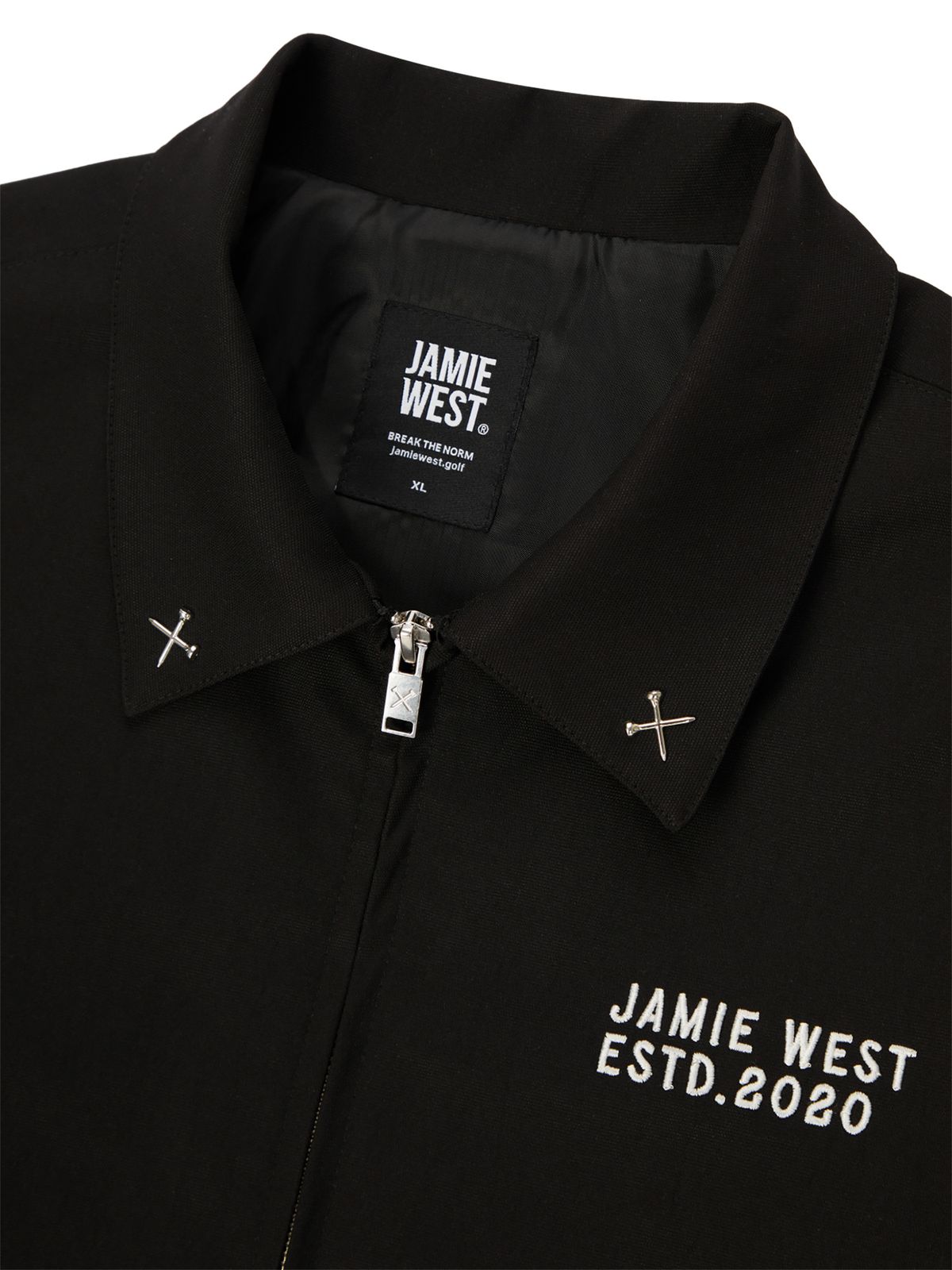 제이미웨스트(JAMIE WEST) 메탈 카라포인트 워크자켓 (블랙)