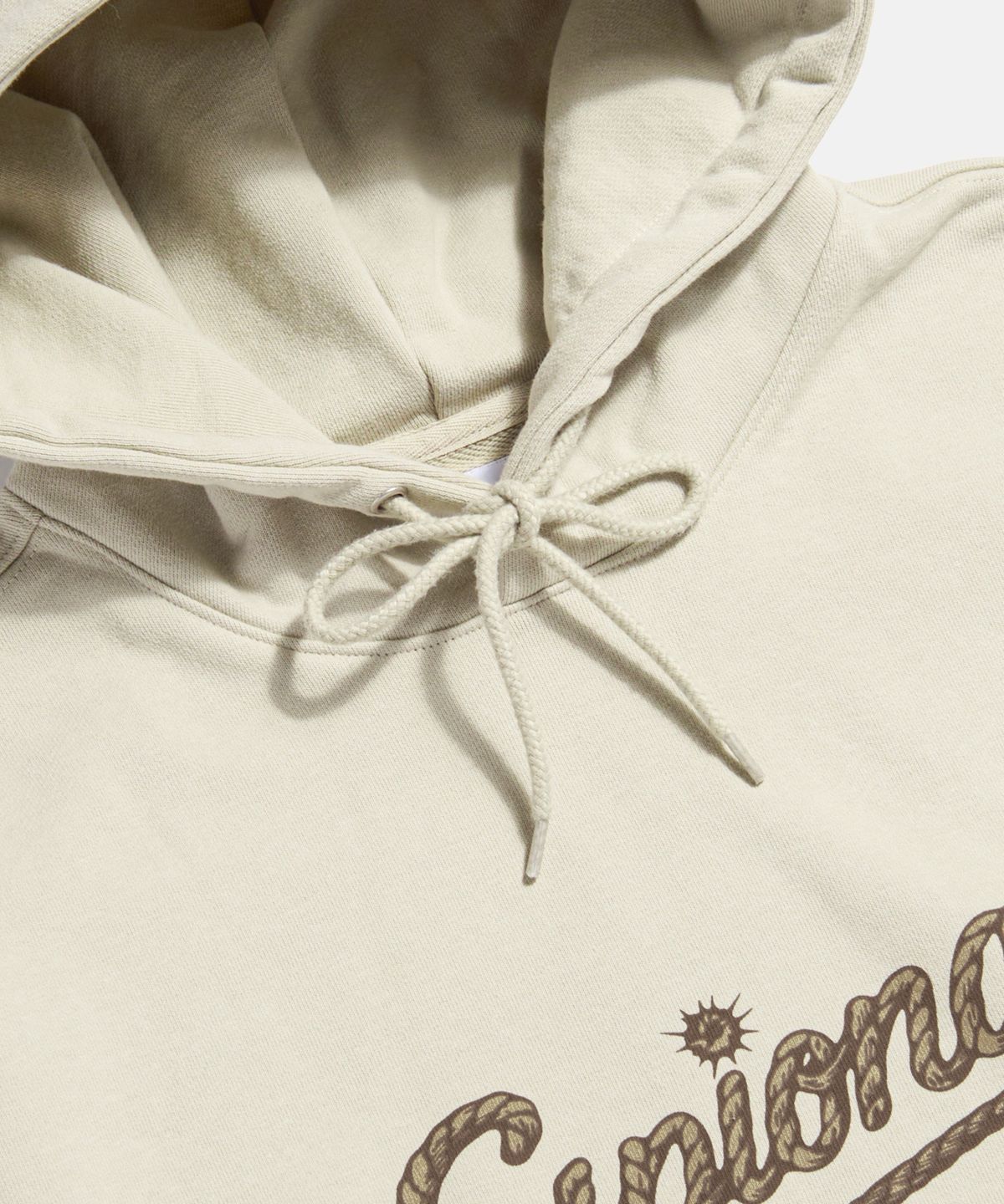 에스피오나지(ESPIONAGE) Cowboy Rope Logo Heavyweight Hoodie Sand