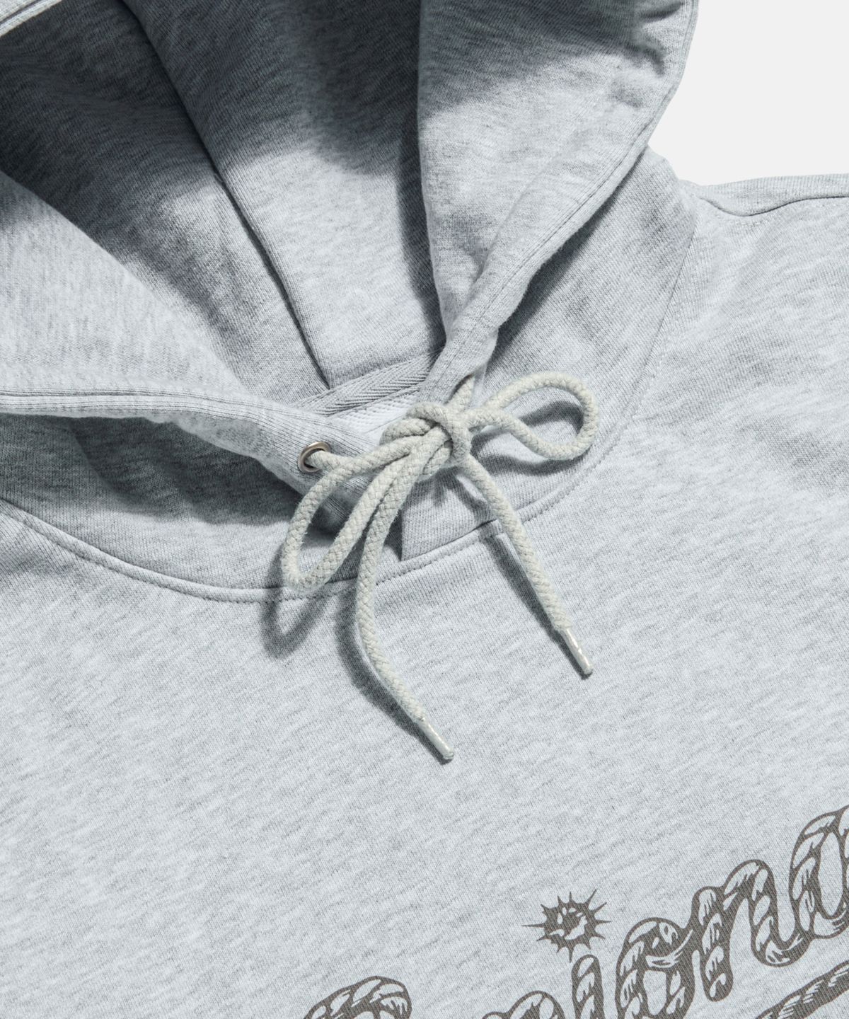 에스피오나지(ESPIONAGE) Cowboy Rope Logo Heavyweight Hoodie Grey