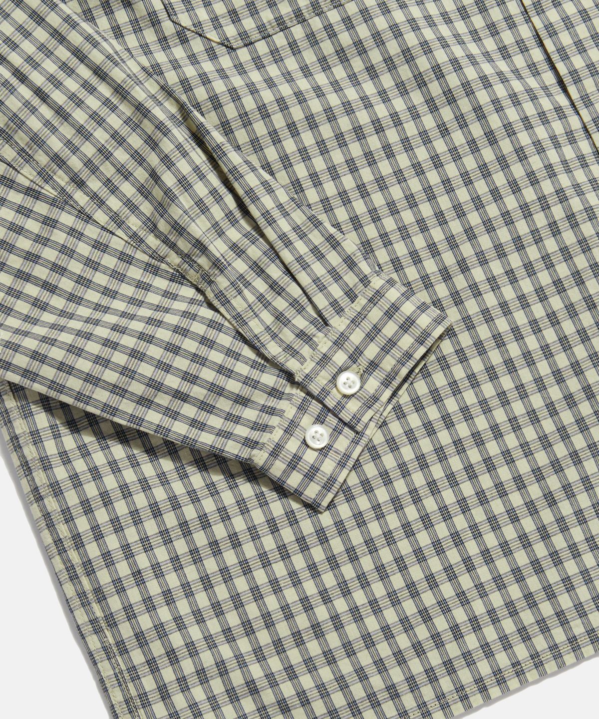 에스피오나지(ESPIONAGE) Multi Check 2 Pocket Shirt Blue Beige