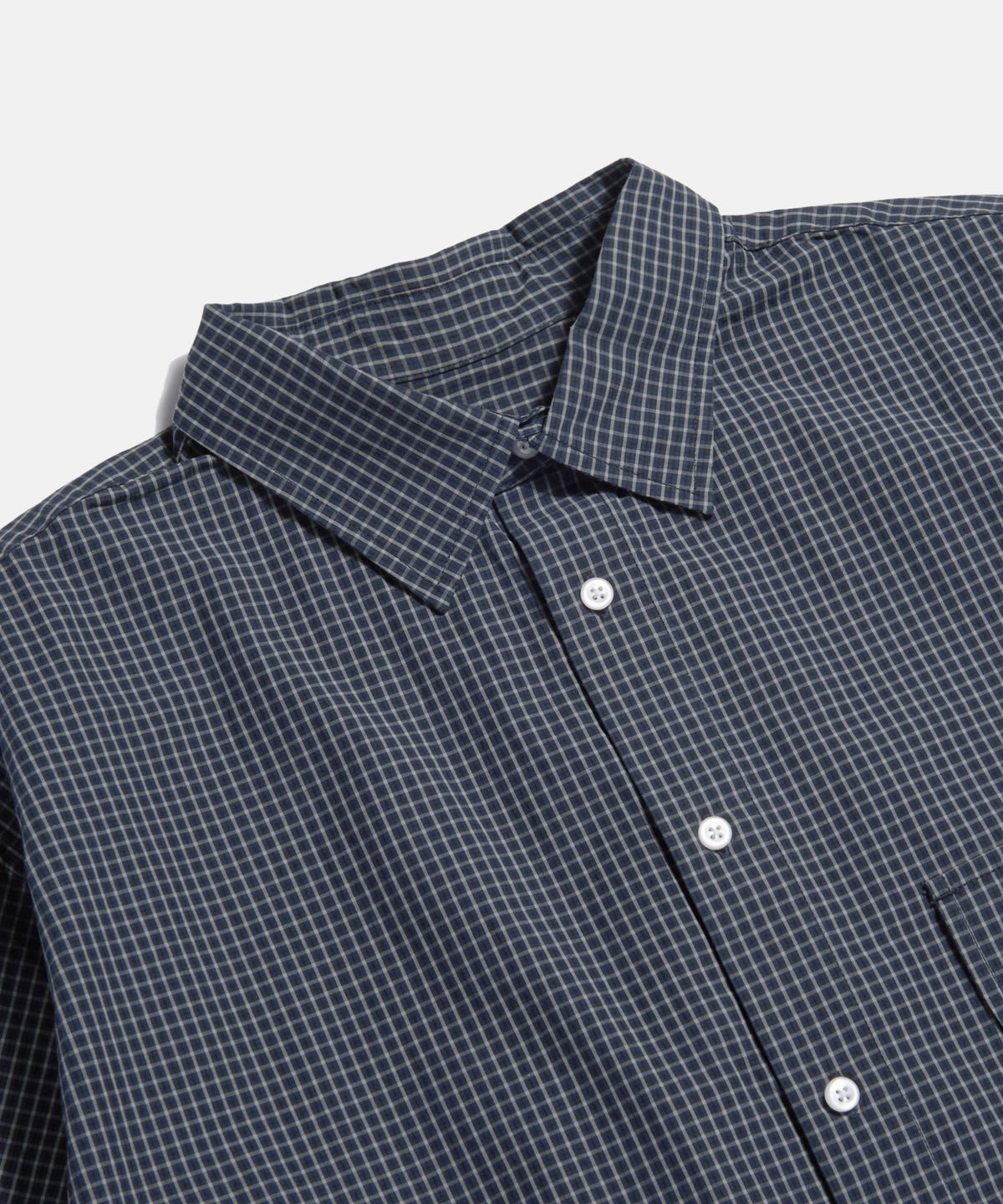 에스피오나지(ESPIONAGE) Multi Check Flap Pocket Shirt Navy