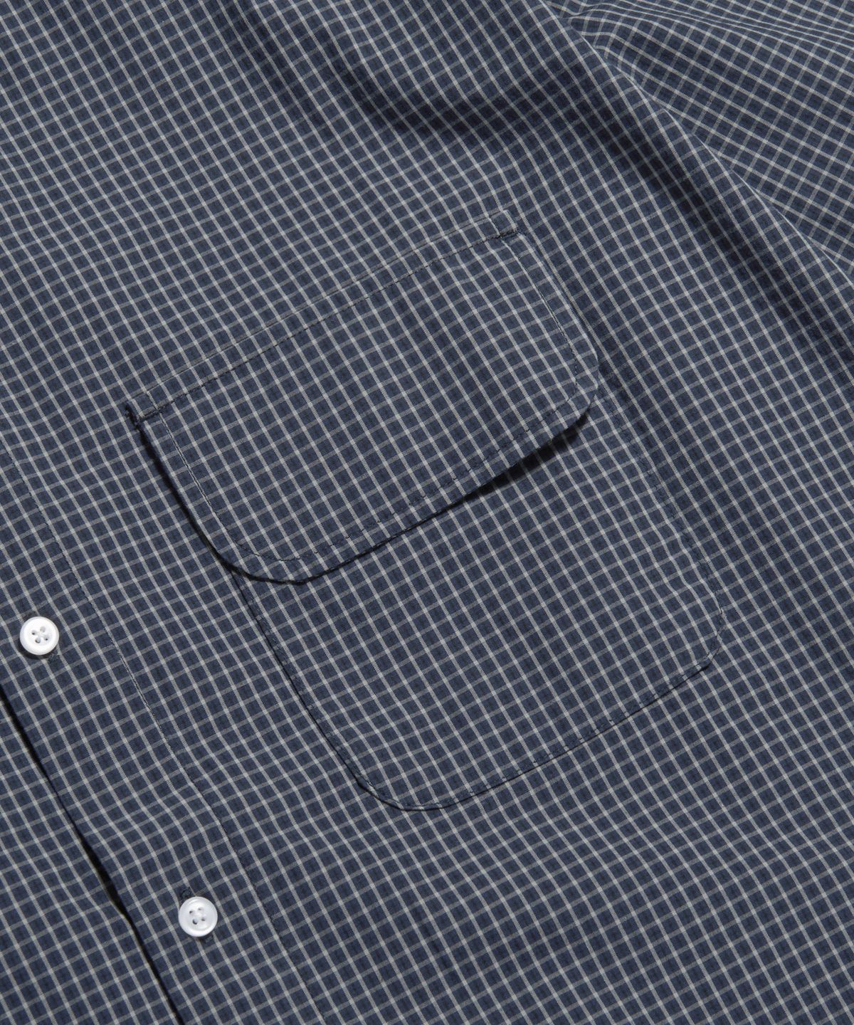 에스피오나지(ESPIONAGE) Multi Check Flap Pocket Shirt Navy