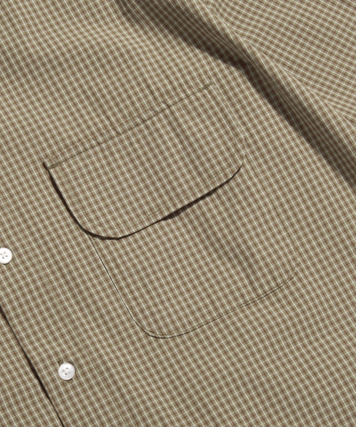 에스피오나지(ESPIONAGE) Multi Check Flap Pocket Shirt Brown