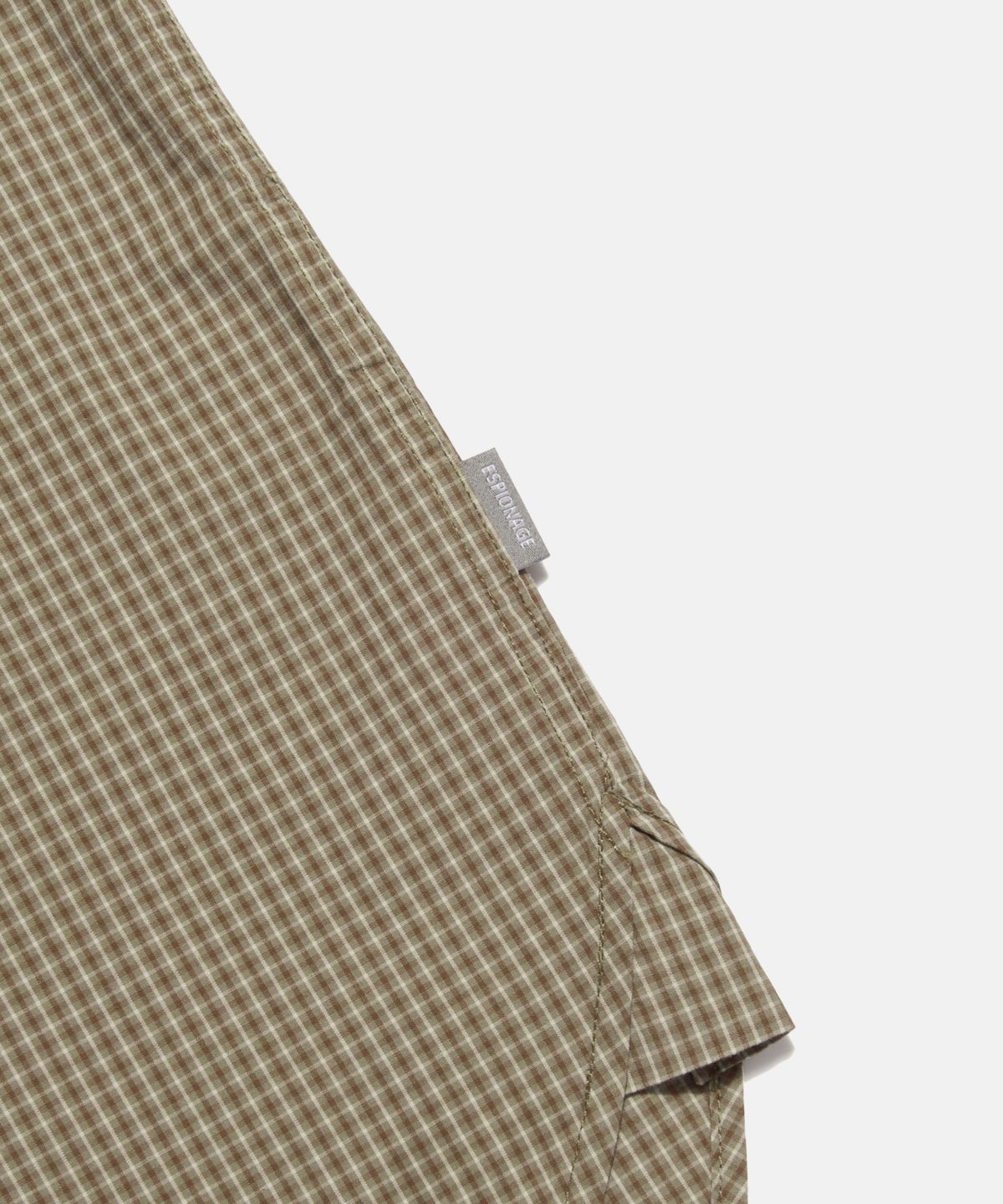 에스피오나지(ESPIONAGE) Multi Check Flap Pocket Shirt Brown