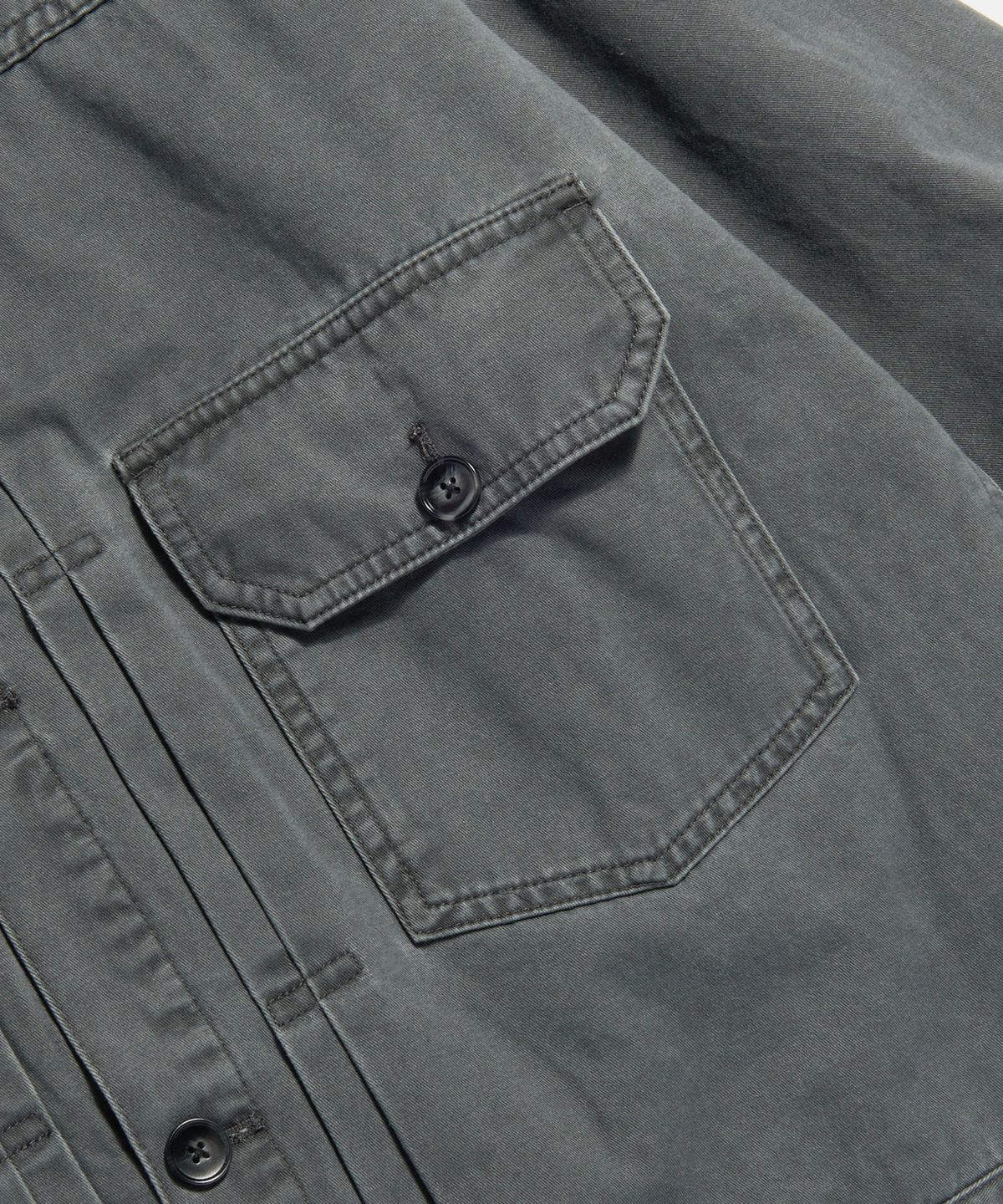 에스피오나지(ESPIONAGE) Type 1 Washed Cotton Trucker Jacket Charcoal